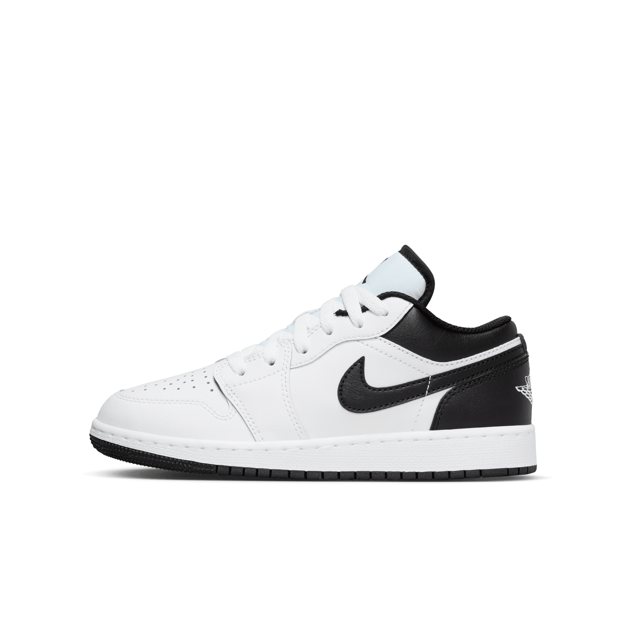 AIR JORDAN 1 LOW BIG KIDS SHOES WHITE BLACK WHITE Park Access