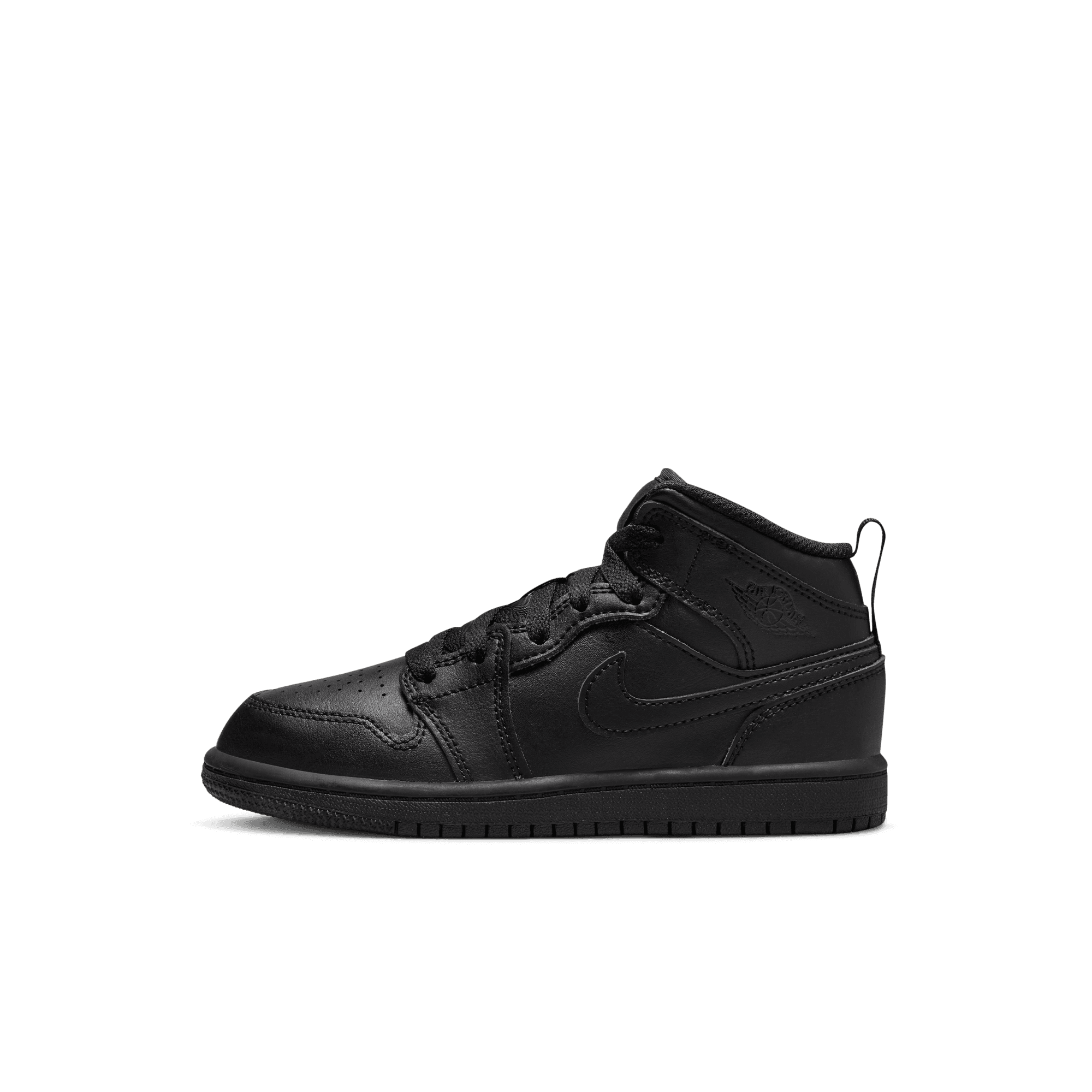 All black 2025 jordans for kids