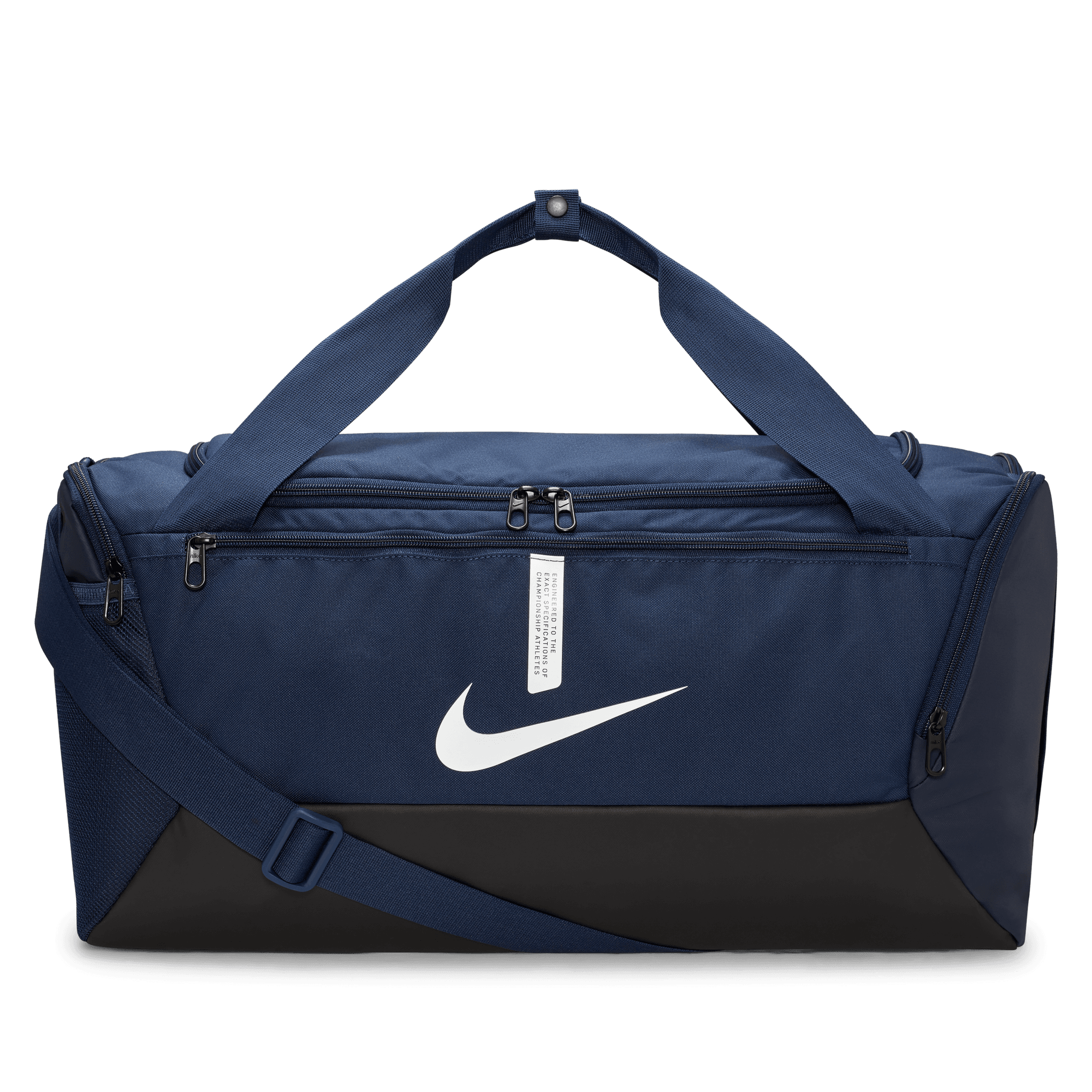 NIKE ACADEMY TEAM SOCCER DUFFEL BAG SMALL 41L MIDNIGHT NAVY BLACK WHITE Park Access