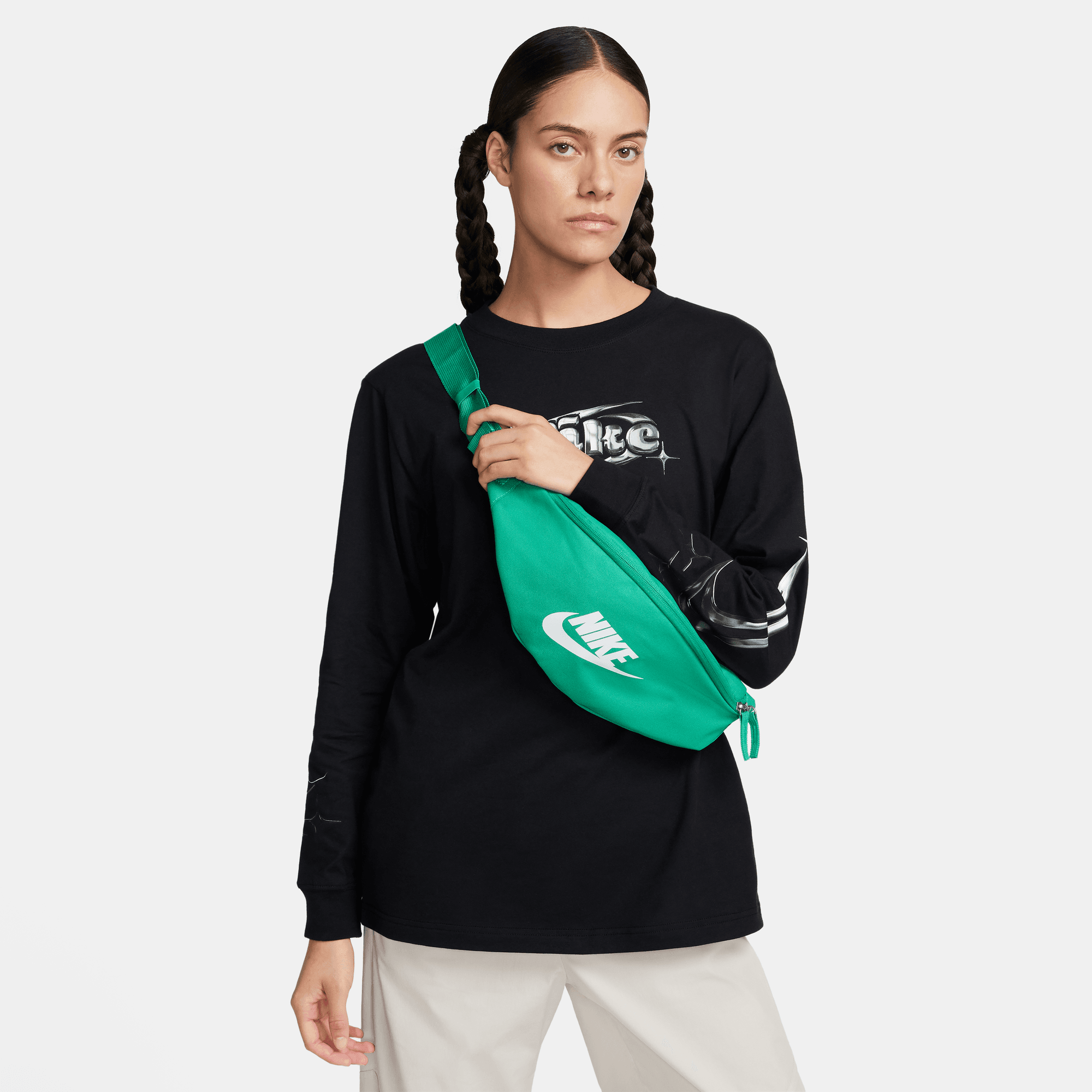NIKE HERITAGE WAISTPACK 3L STADIUM GREEN STADIUM GREEN WHITE