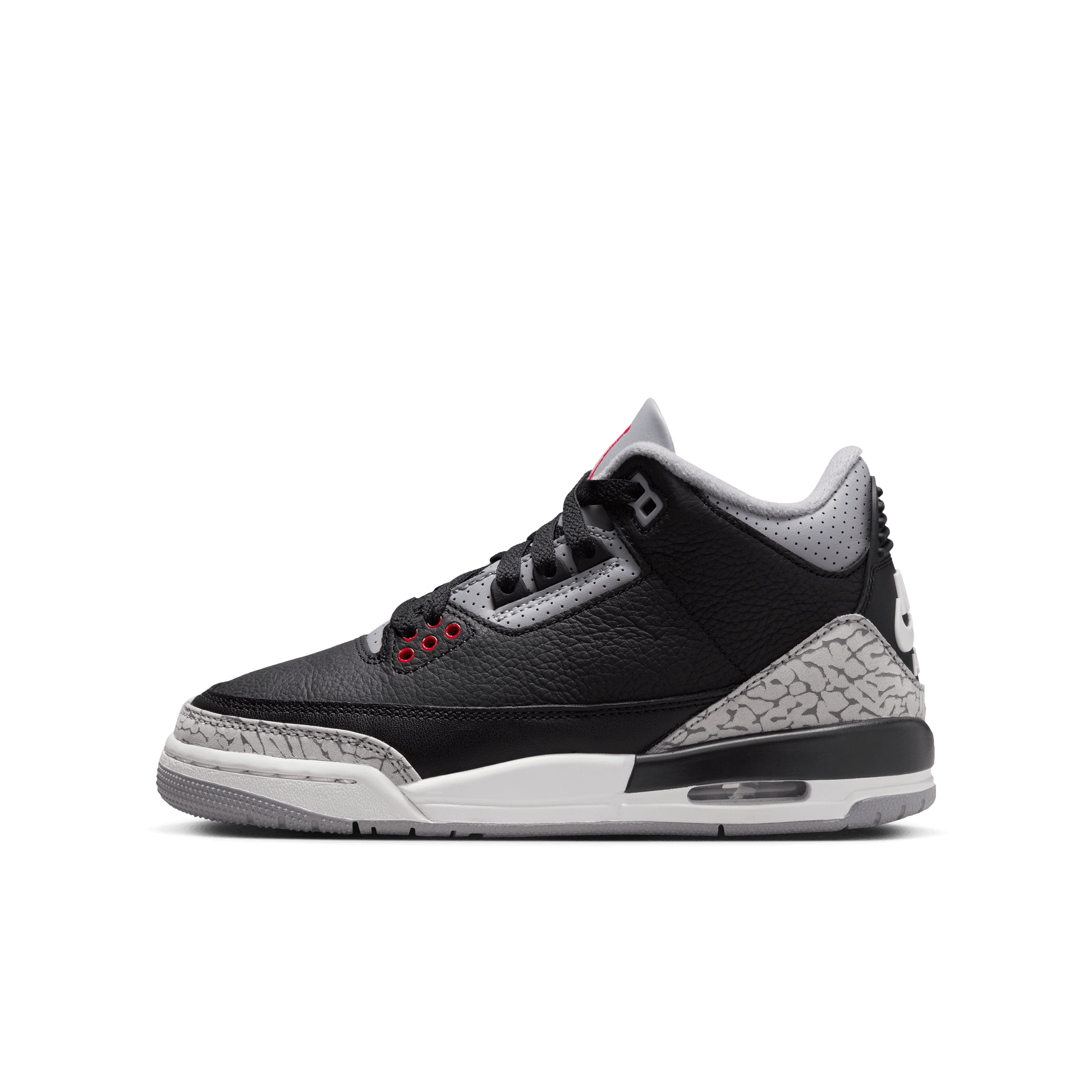 AIR JORDAN 3 RETRO BIG KIDS SHOES BLACK FIRE RED CEMENT GREY SUMMIT WHITE Park Access