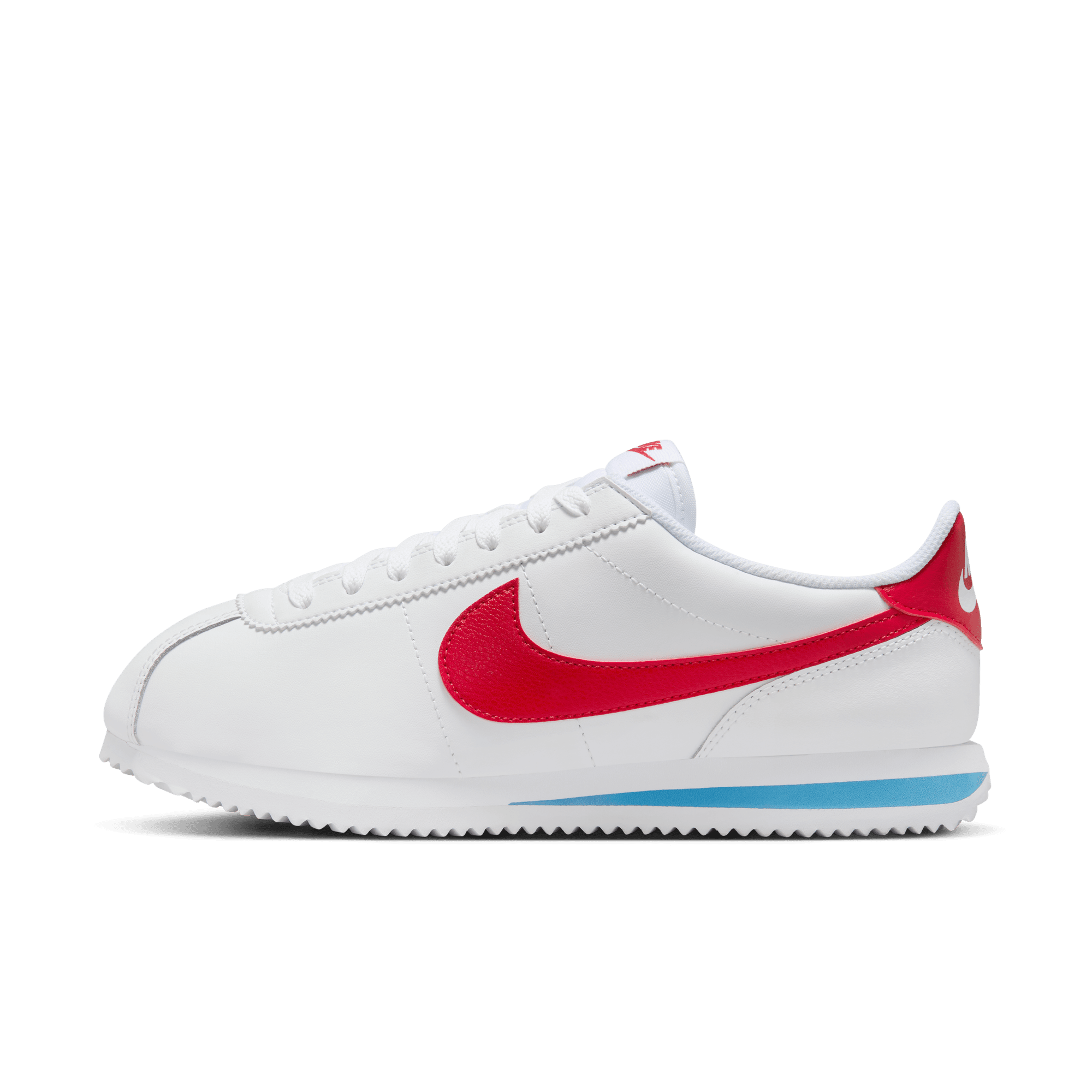 NIKE CORTEZ LEATHER WOMEN S SHOES WHITE VARSITY RED VARSITY BLUE Park Access