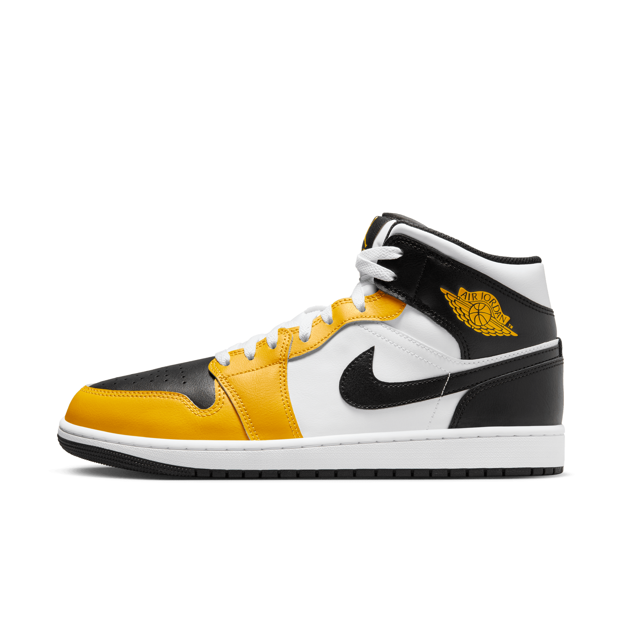 Nike air jordan cheap 1 mid yellow black
