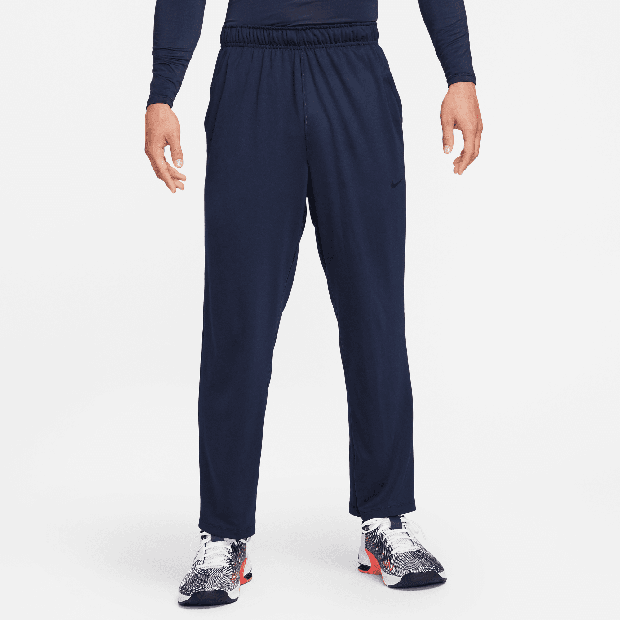 NIKE TOTALITY MEN S DRI FIT OPEN HEM VERSATILE PANTS OBSIDIAN BLACK