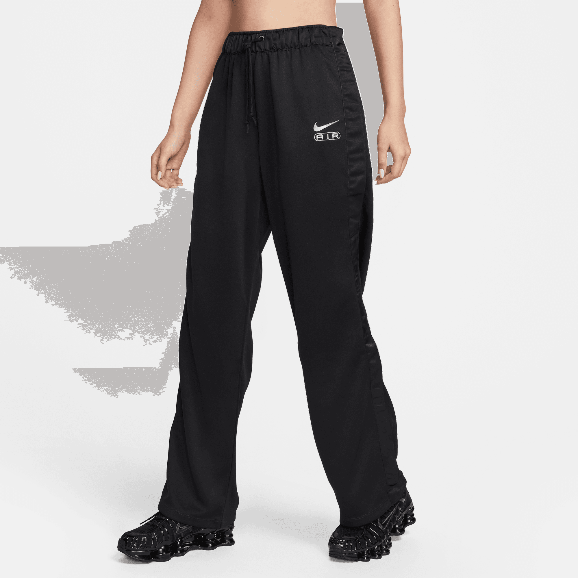 NIKE AIR WOMEN S MID RISE BREAKAWAY PANTS BLACK WHITE Park Access