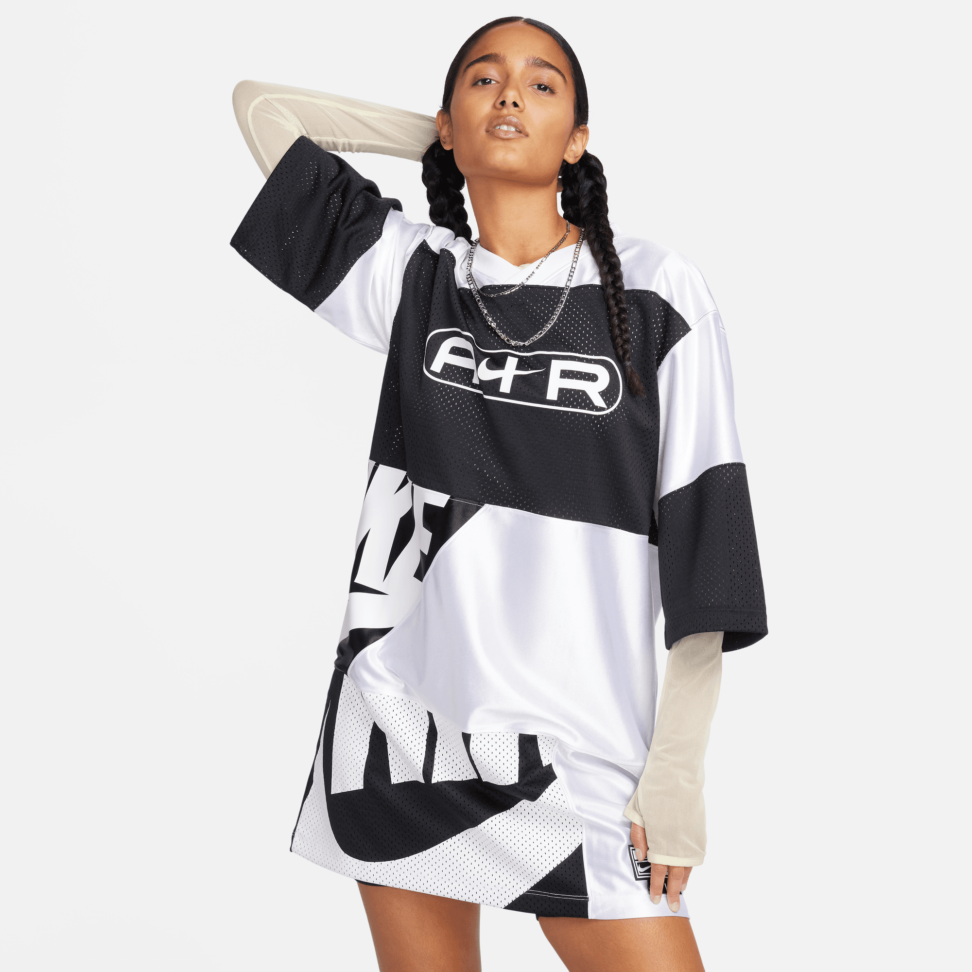 NIKE AIR WOMEN S JERSEY DRESS WHITE BLACK WHITE Park Access