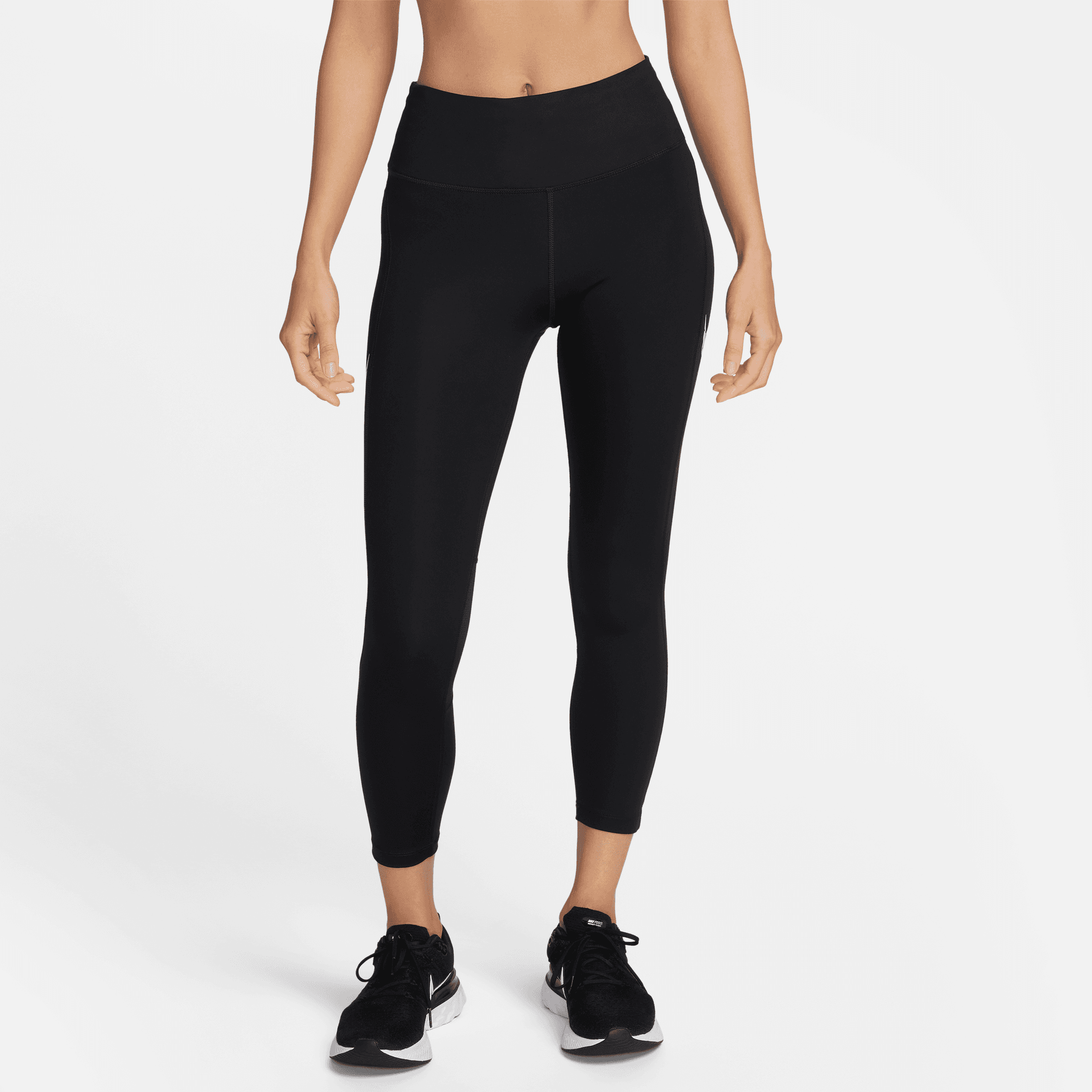 Nike Dri-FIT Women's Mid-Rise Leggings Plus Size 2X Black Grey
