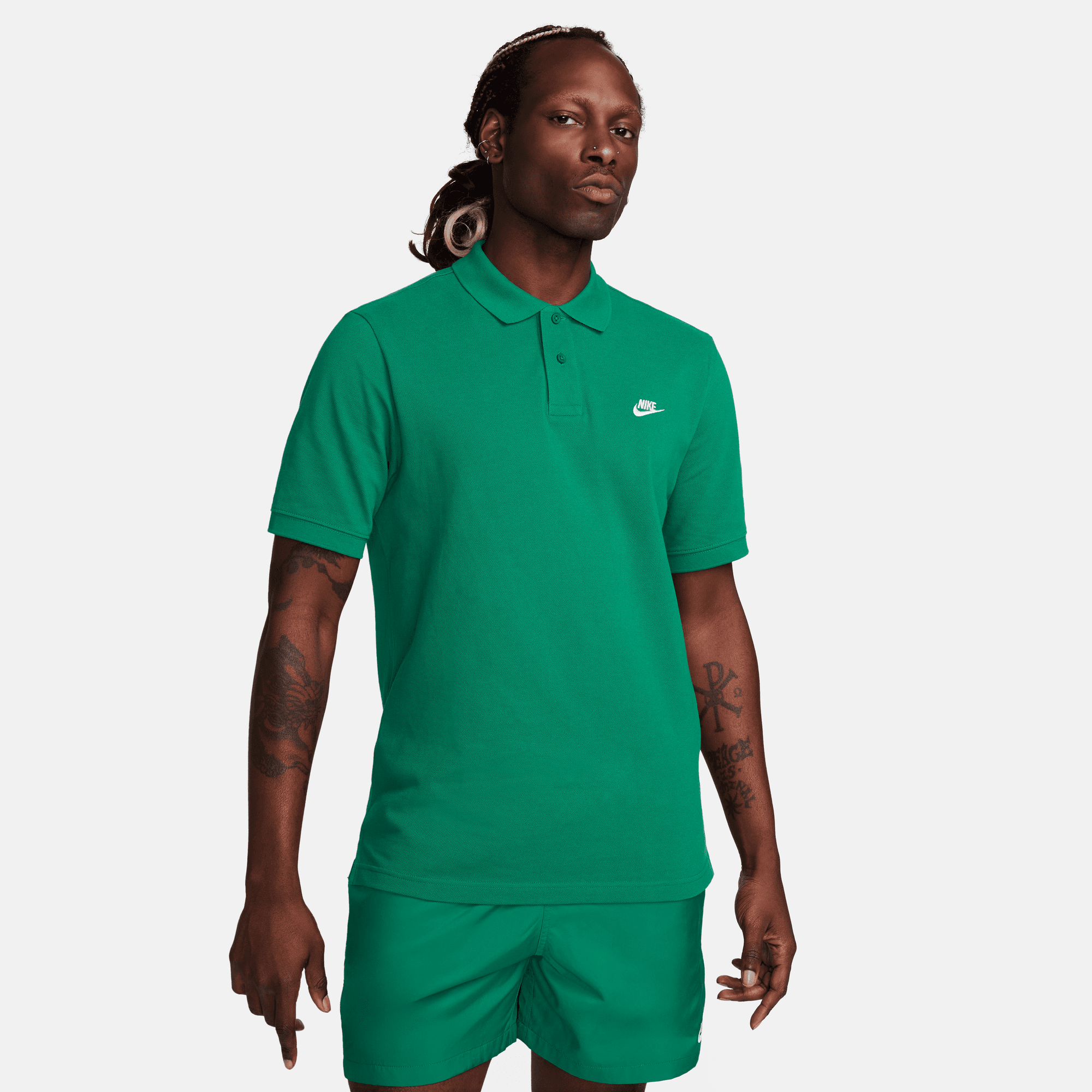 Green nike polo sales shirt