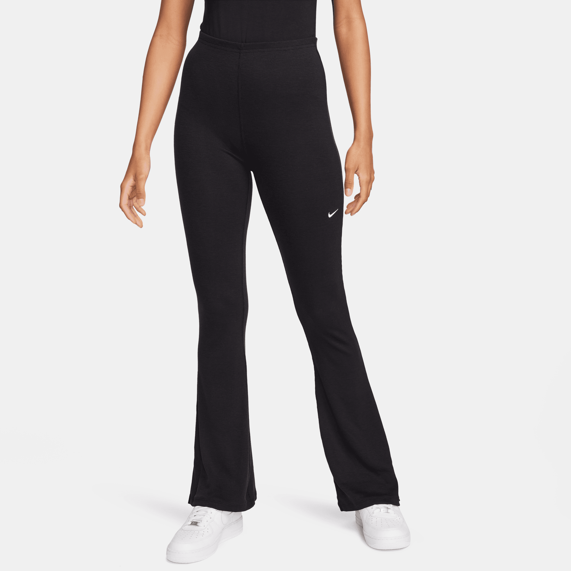 NIKE SPORTSWEAR CHILL KNIT WOMEN'S TIGHT MINI-RIB FLARED LEGGINGS