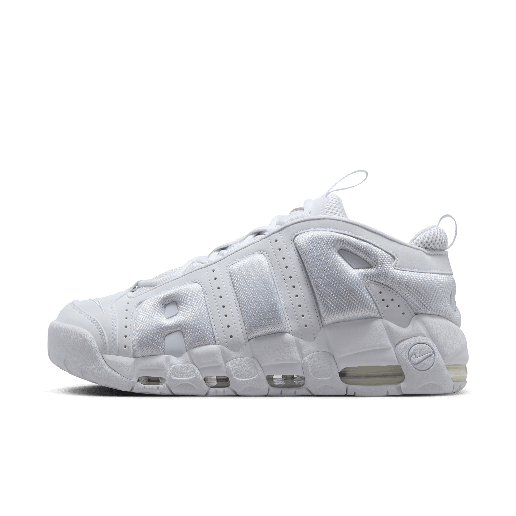 Nike uptempo white on white sales
