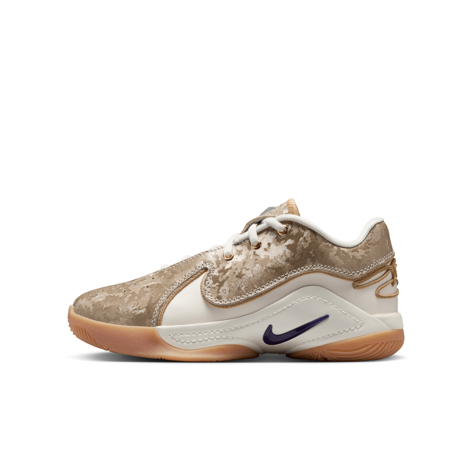 LEBRON XXII BIG KIDS BASKETBALL SHOES PALE IVORY INK METALLIC GOLD Park Access