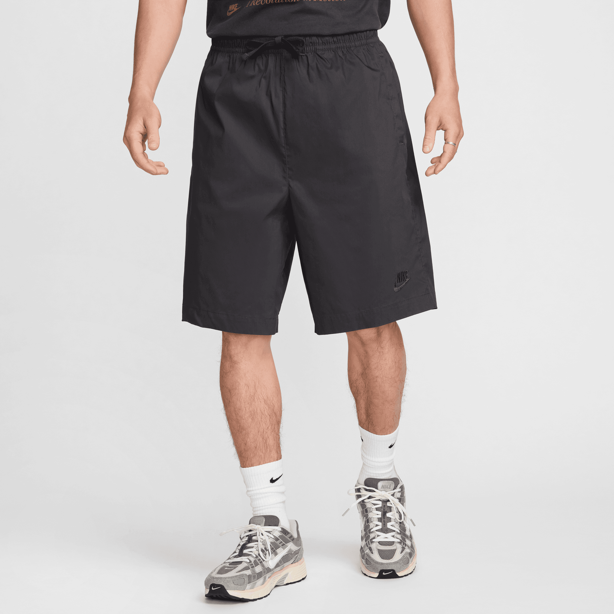 nike woven shorts mens grey