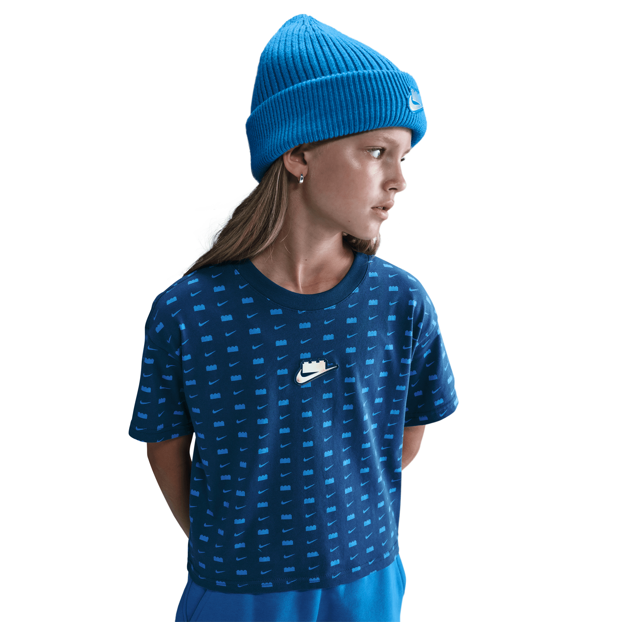 NIKE X LEGO® COLLECTION GIRLS' CROPPED T-SHIRT