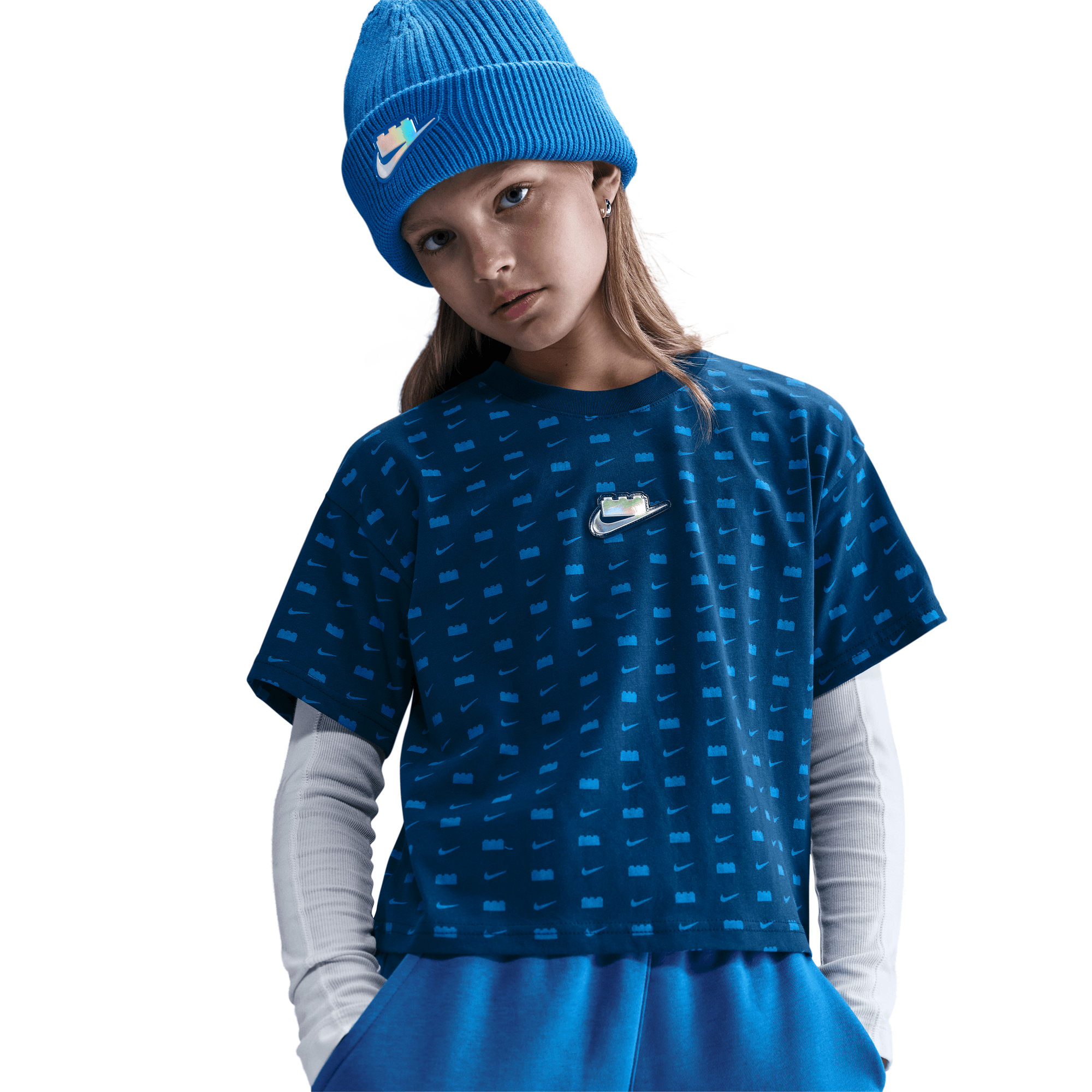 NIKE X LEGO® COLLECTION GIRLS' CROPPED T-SHIRT