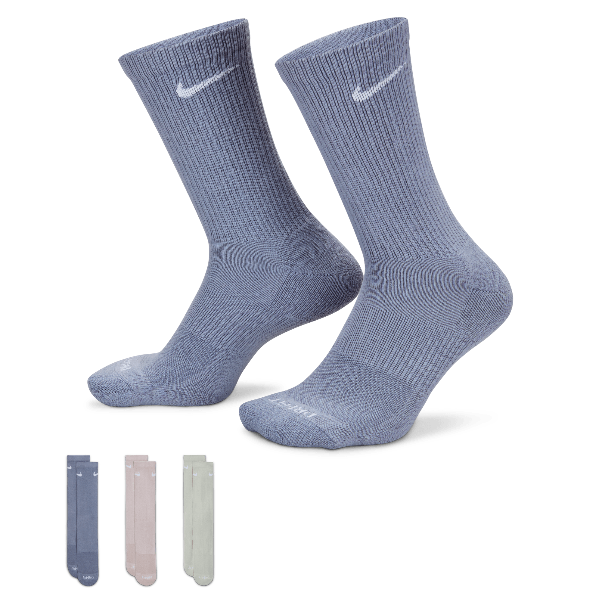 Nike dri fit top crew socks 3 pack