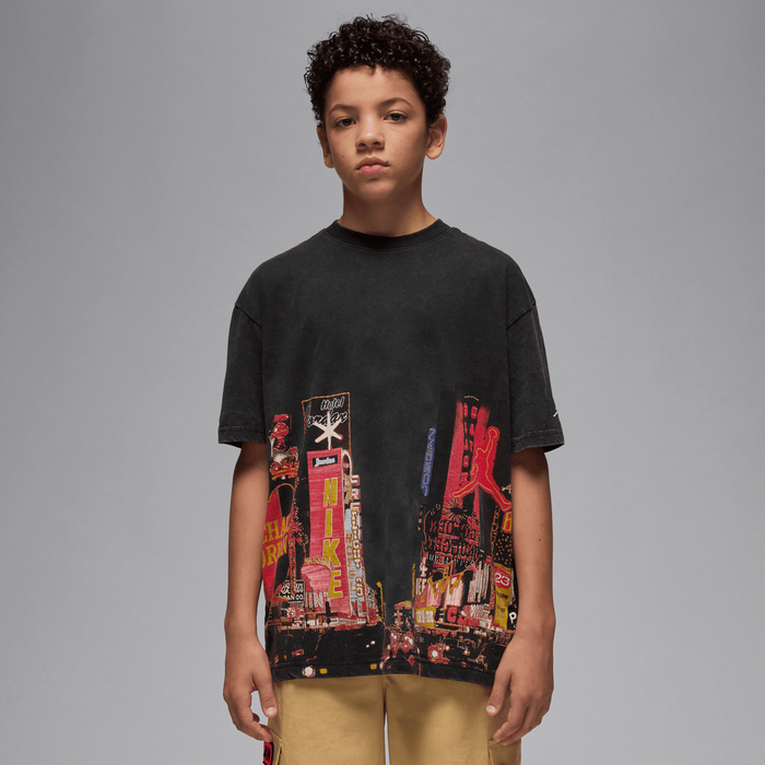 JORDAN BIG KIDS' NIGHT LIGHTS T-SHIRT