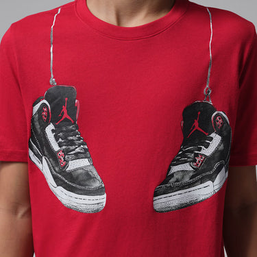 JORDAN BIG KIDS' HANGING AJ3  SHOE STRING T-SHIRT (GS)