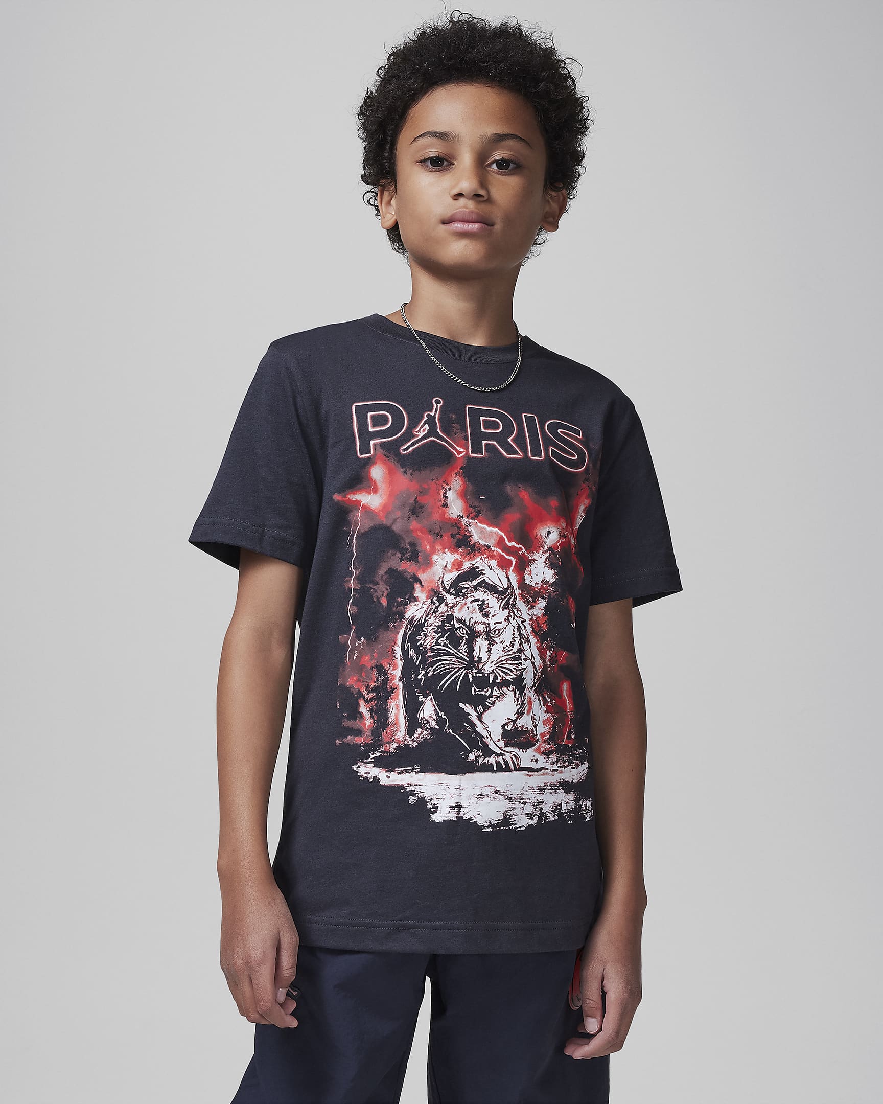 JORDAN BIG KIDS' LIGHTNING PARIS SAINT-GERMAIN T-SHIRT