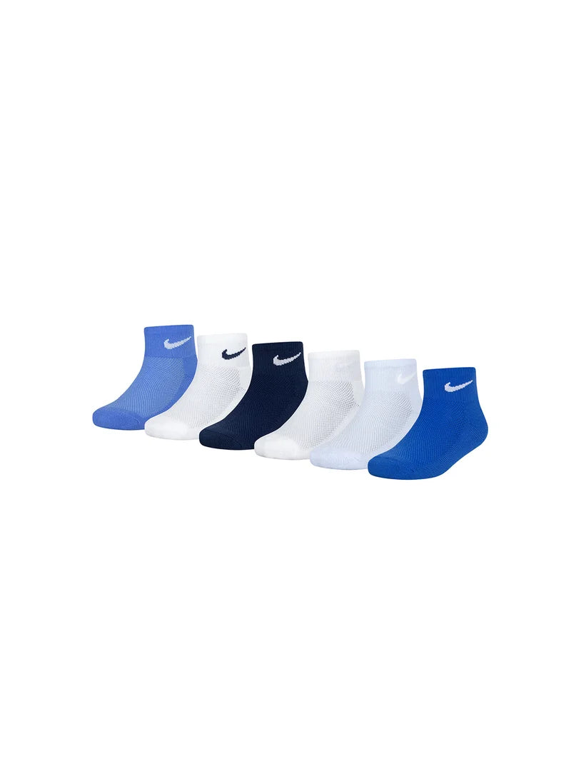NIKE KIDS 6 PACK HOLIDAY QUARTER SOCKS
