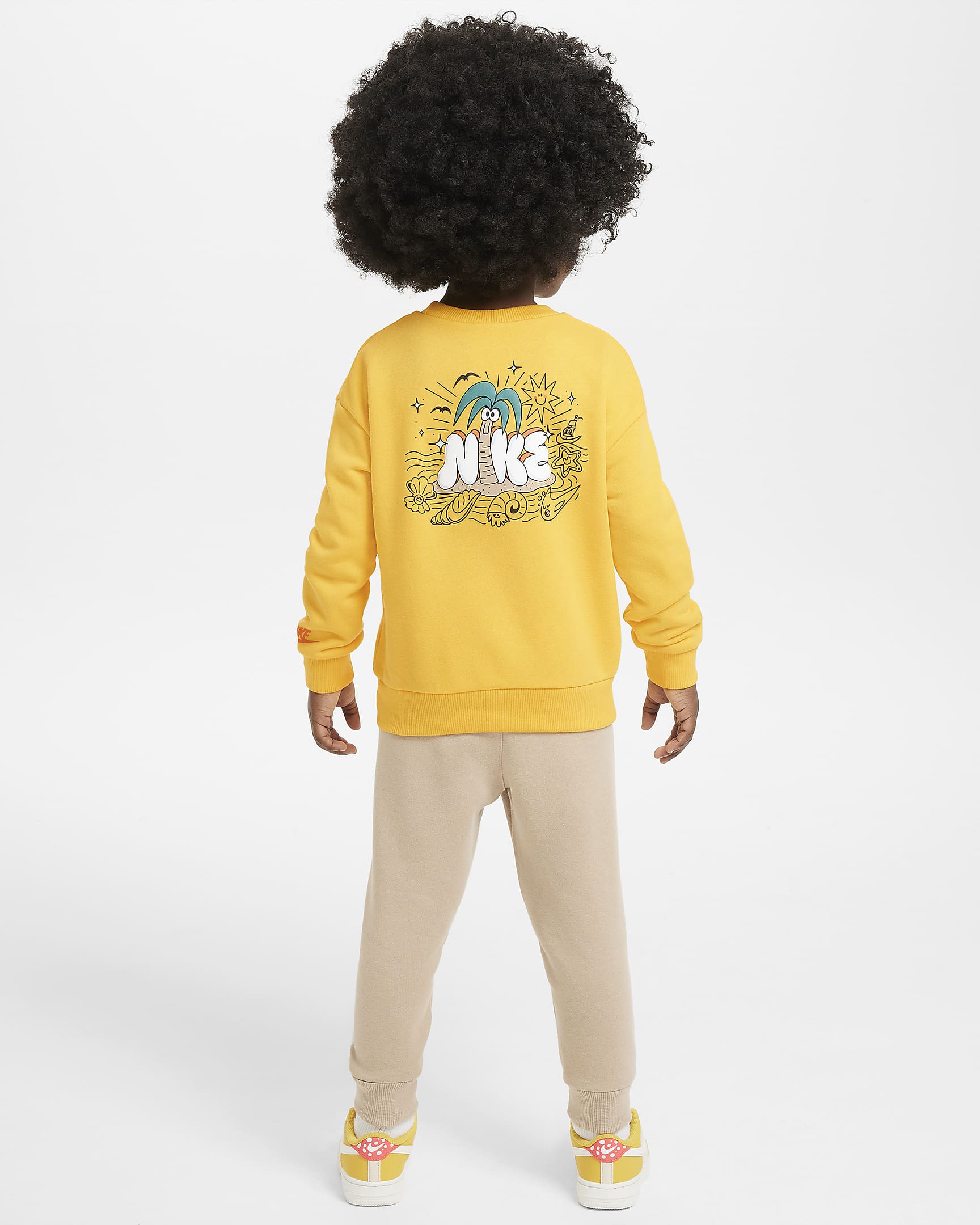 NIKE SPORTWEAR CREATE YOUR OWN ADVENTURE TODDLER FRENCH TERRY GRAPHIC CREW SET