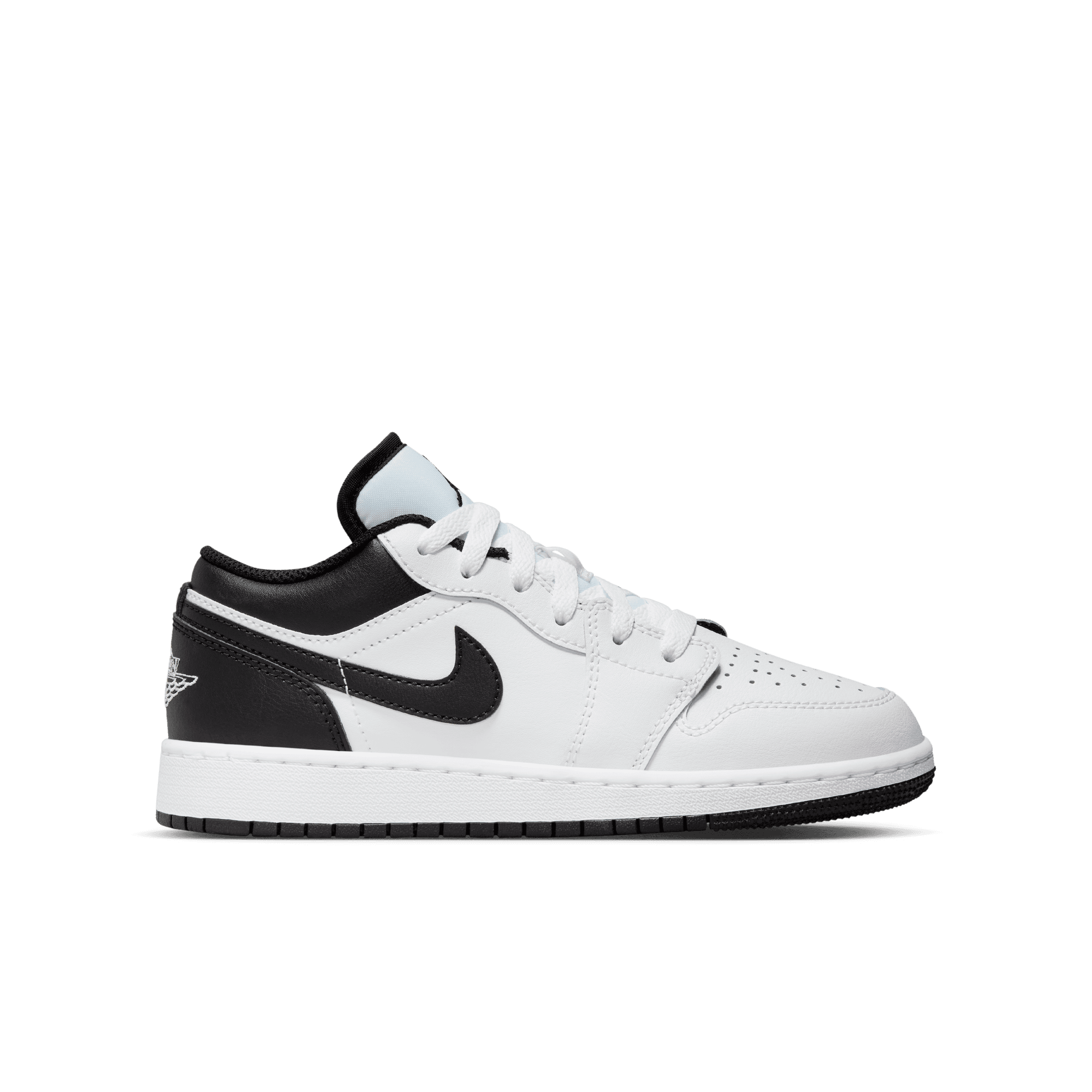Jordan 1 white with top black swoosh