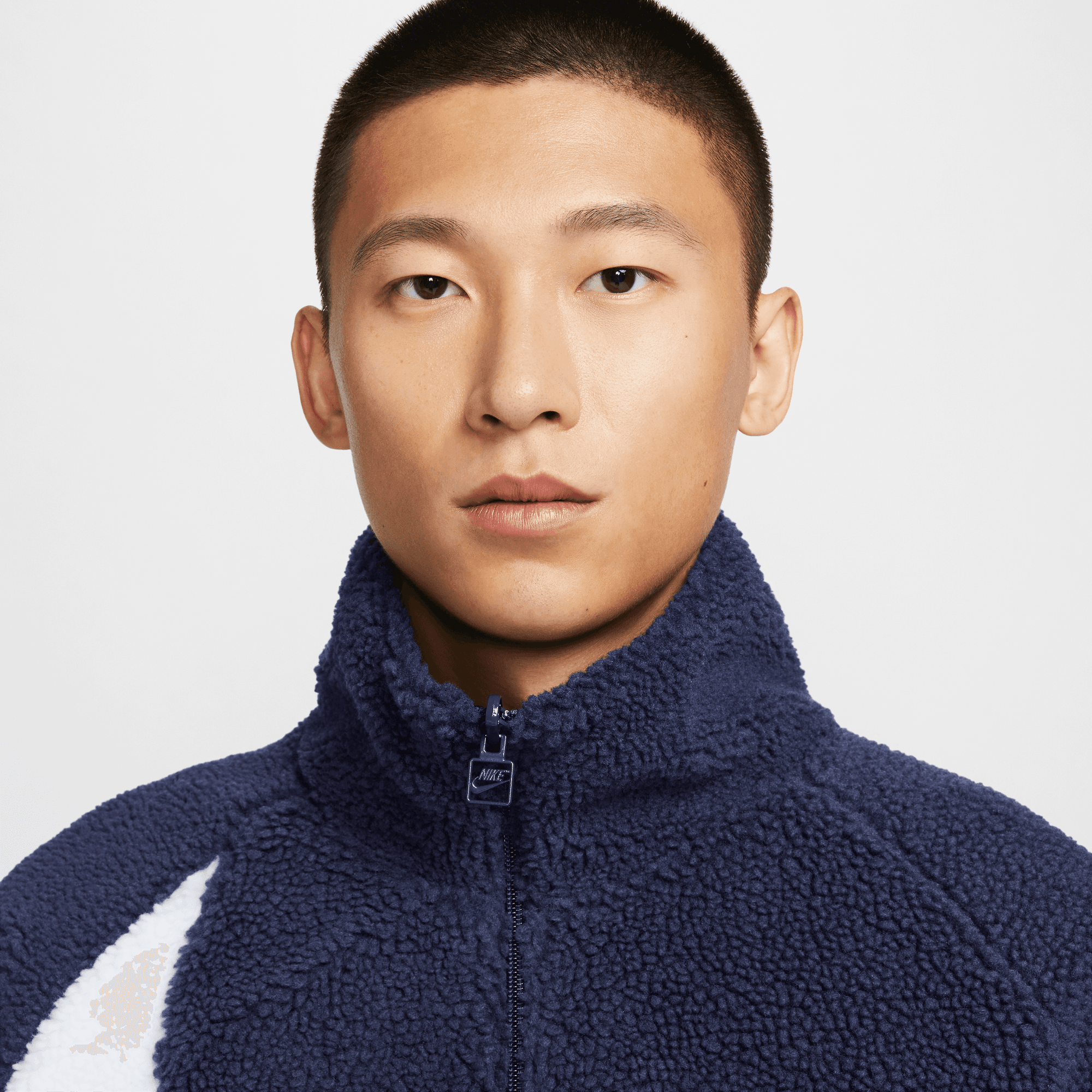 Nike fleece swoosh reversible jacket online