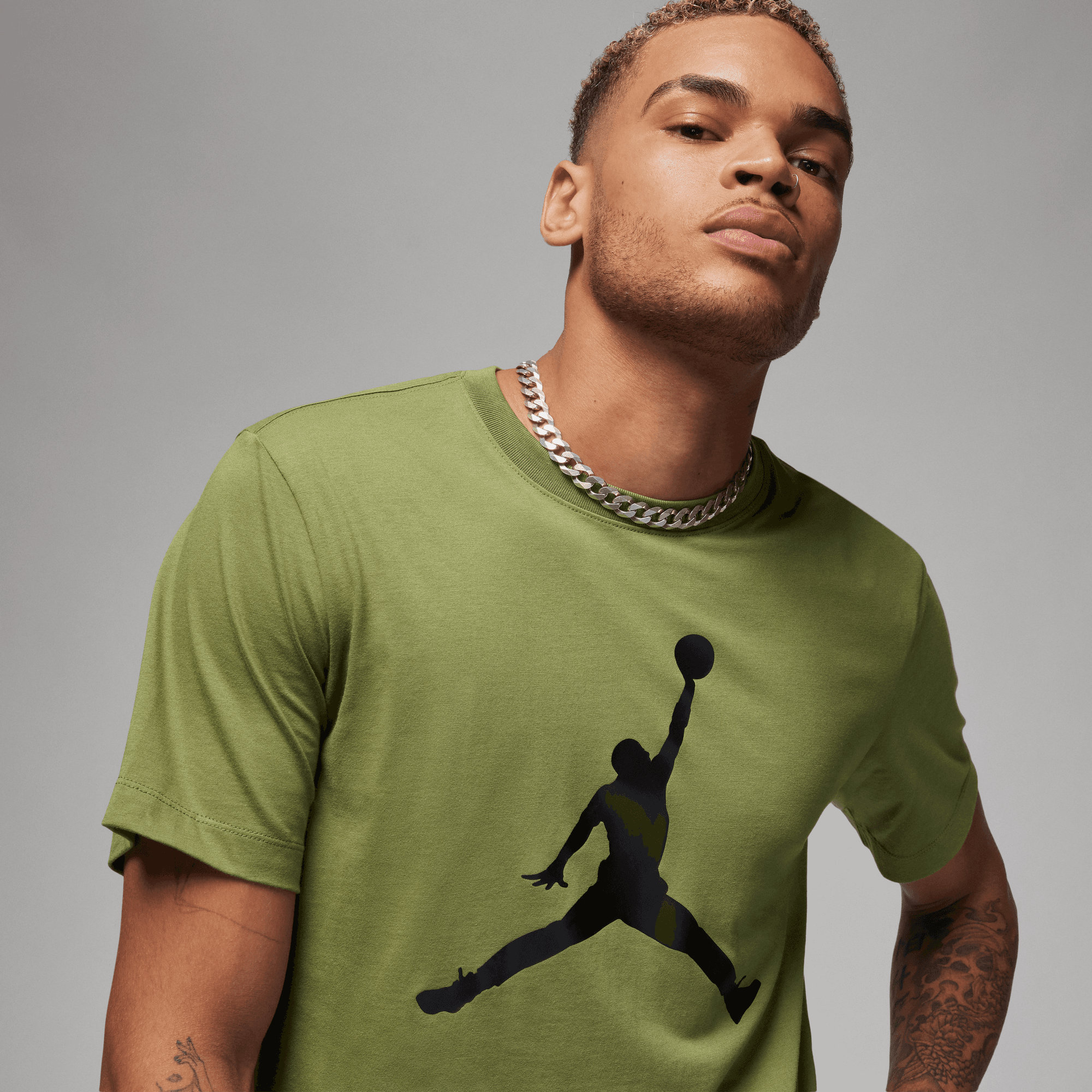 army green jordan shirt