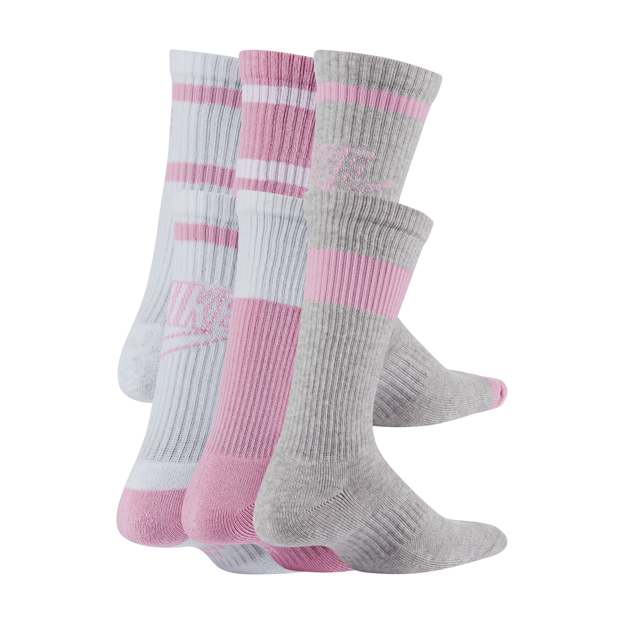 NIKE EVERYDAY KIDS' CUSHIONED CREW SOCKS (6 PAIRS)