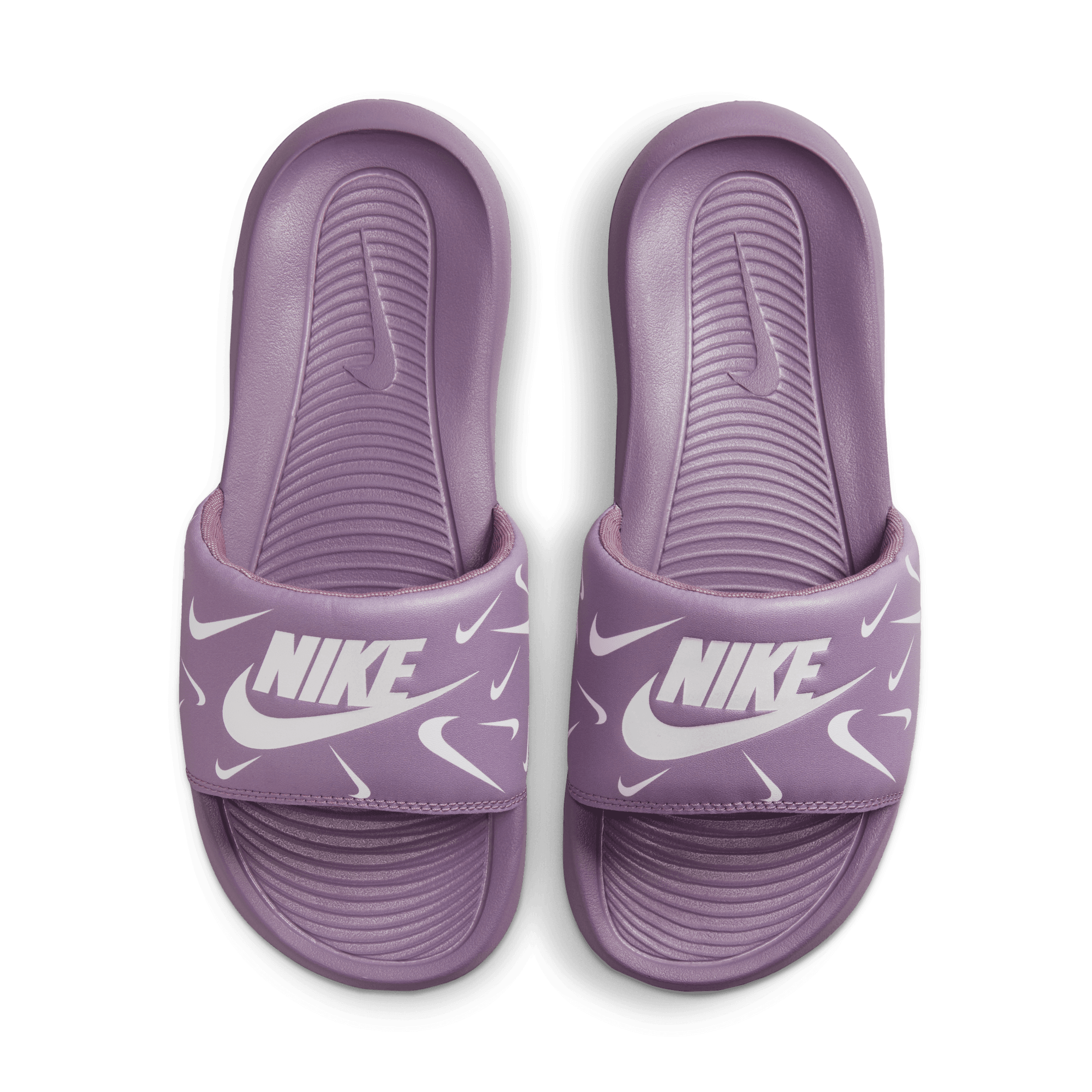 Nike slides women purple best sale