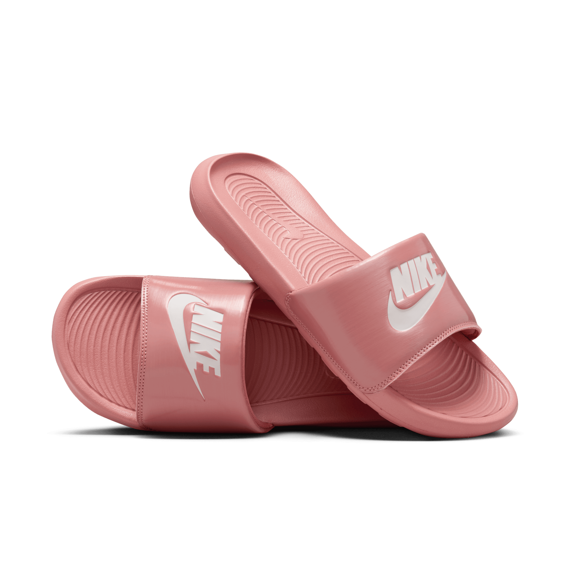 Pink and gold nike slides online