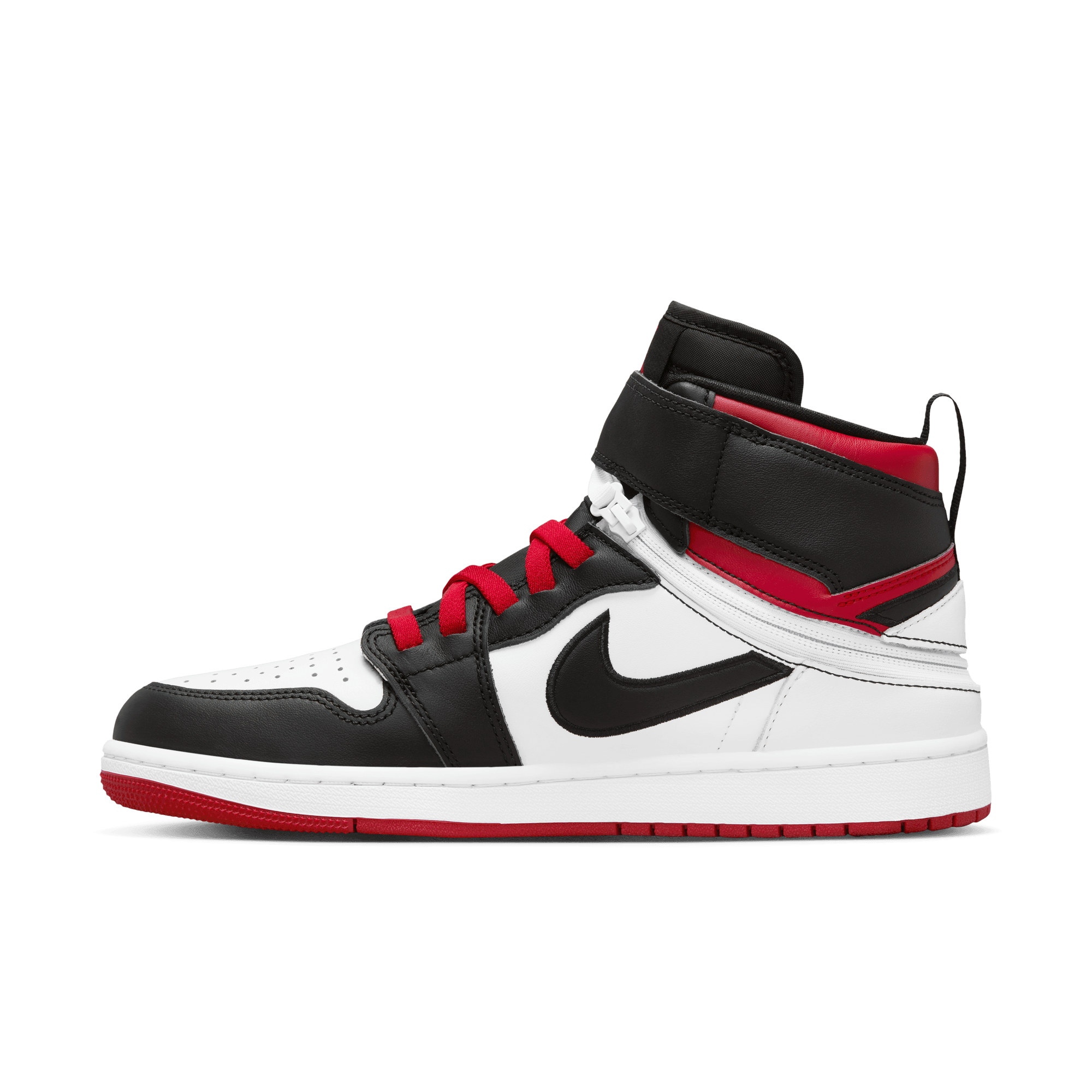 air jordan 1 hi flyease black red