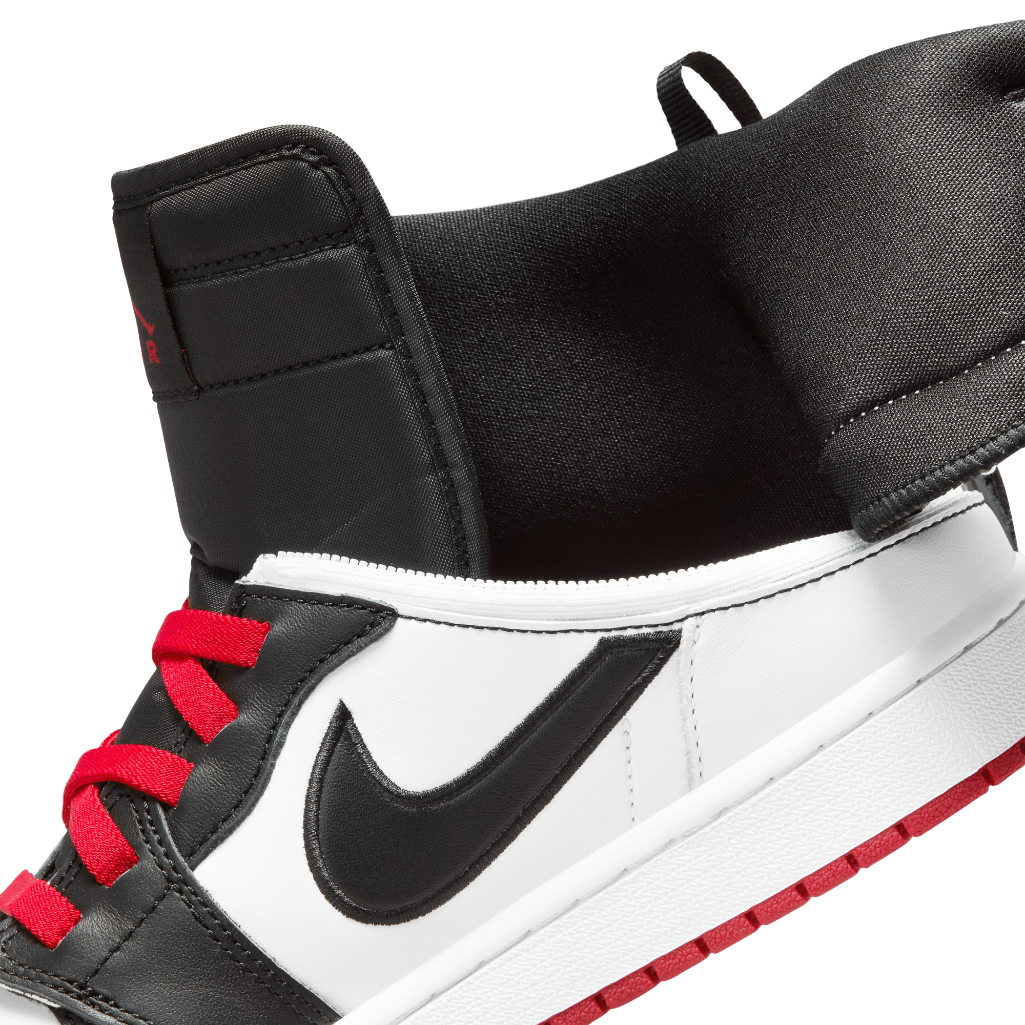 air jordan 1 hi flyease black red