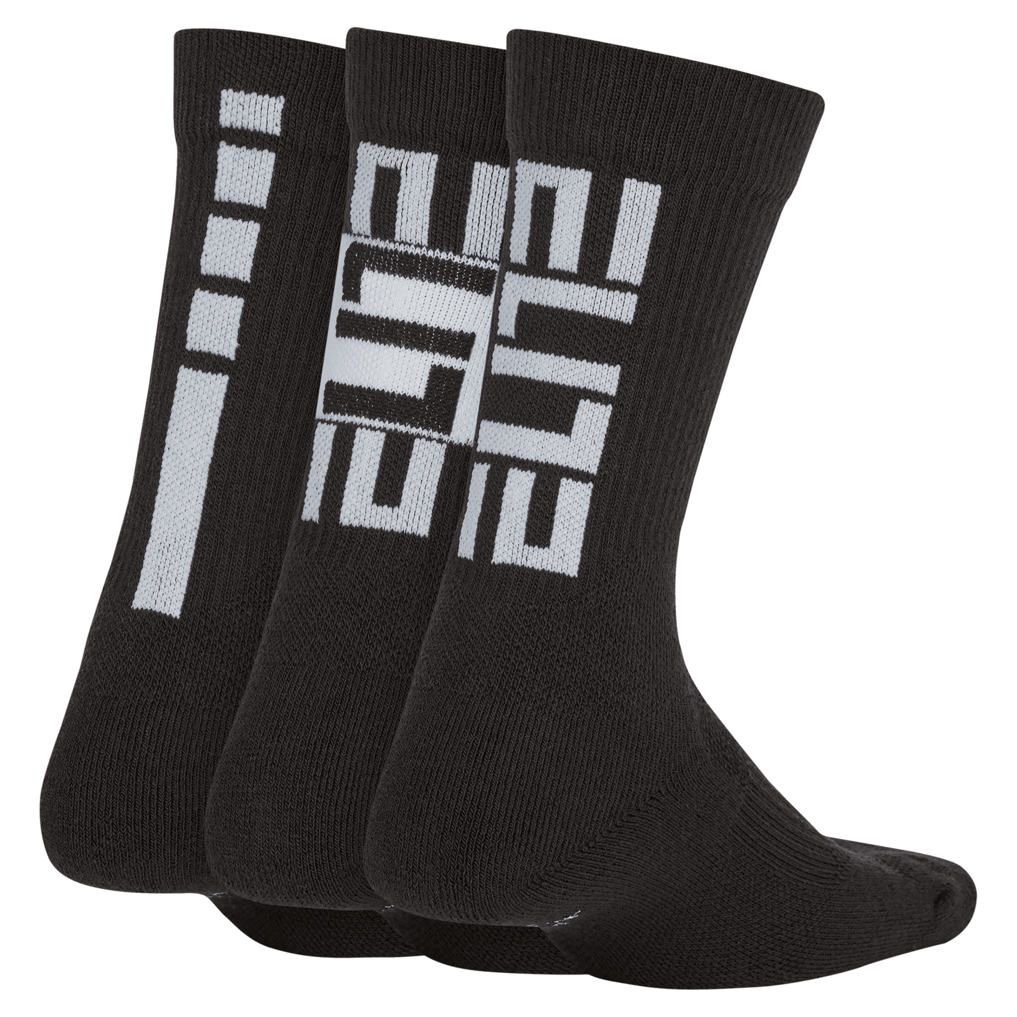 NIKE ELITE KIDS BASKETBALL CREW SOCKS 3 PAIRS BLACK WHITE Park Access