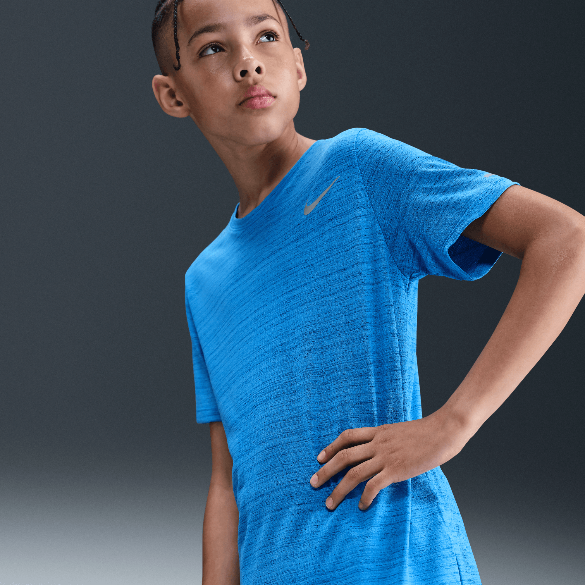 NIKE DRI-FIT MILER BIG KIDS' (BOYS') TRAINING TOP