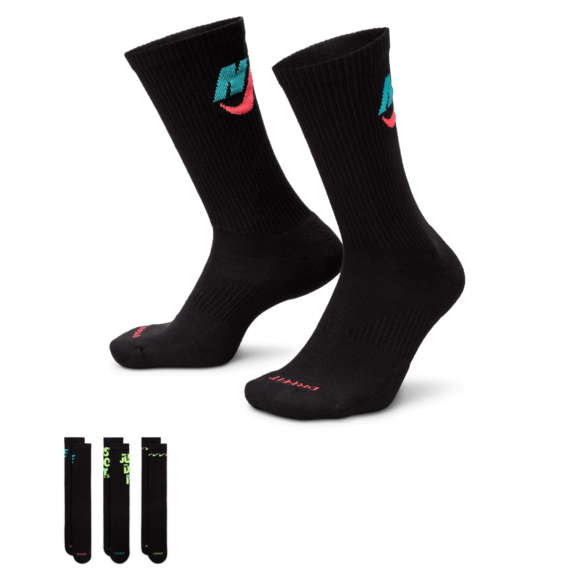 NIKE EVERYDAY PLUS CUSHIONED CREW SOCKS (3 PAIRS)