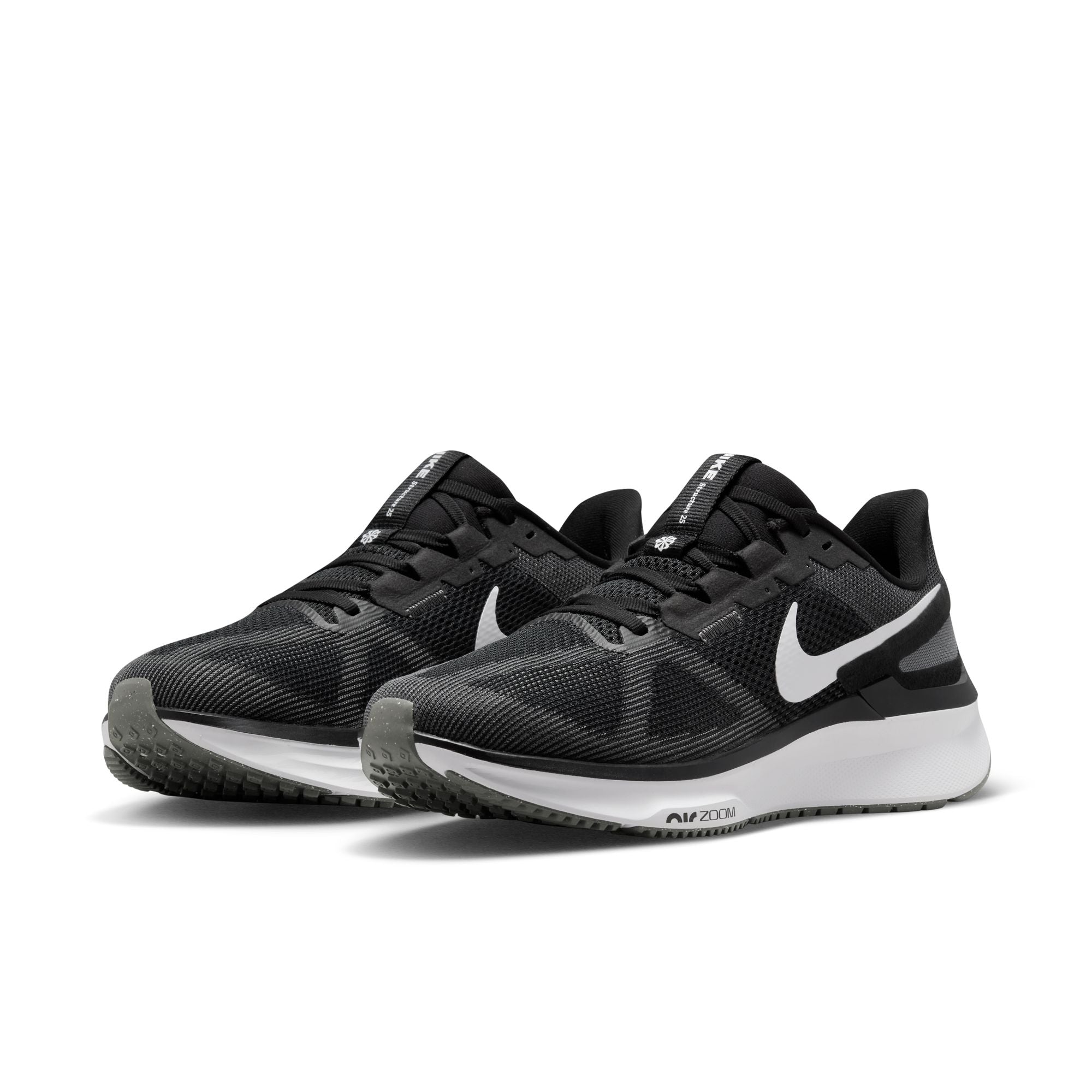 NIKE STRUCTURE 25 MEN'S ROAD RUNNING SHOES BLACK/WHITE-IRON GREY – Park ...