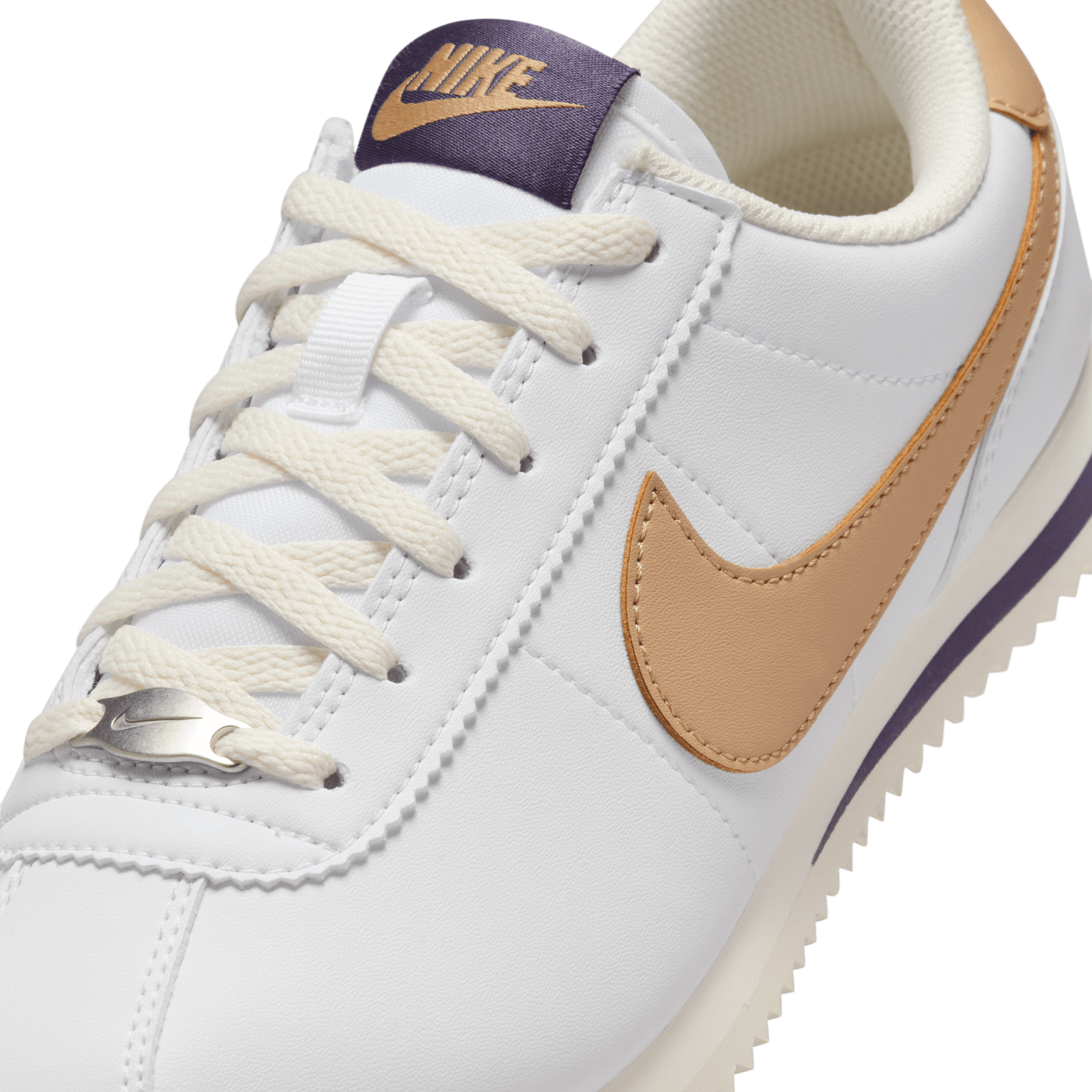 Nike cortez gold and white online