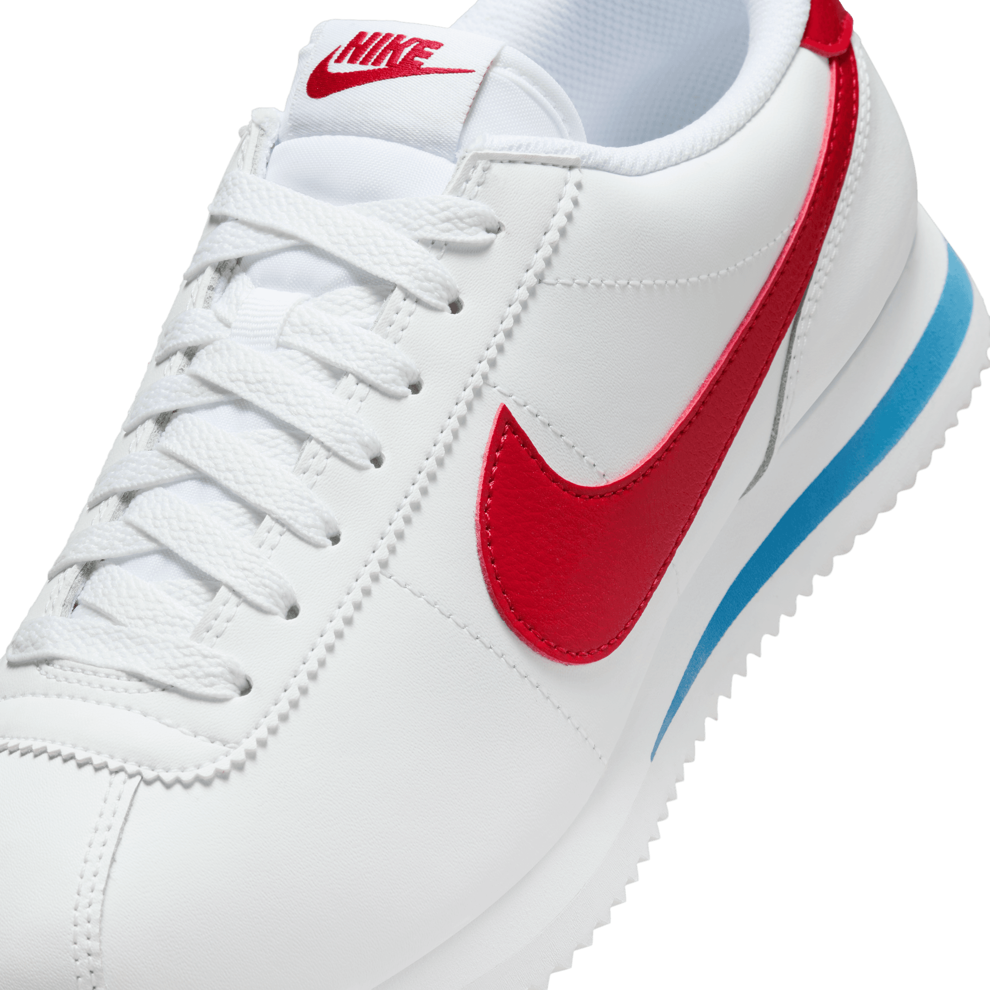 NIKE CORTEZ LEATHER WOMEN S SHOES WHITE VARSITY RED VARSITY BLUE Park Access