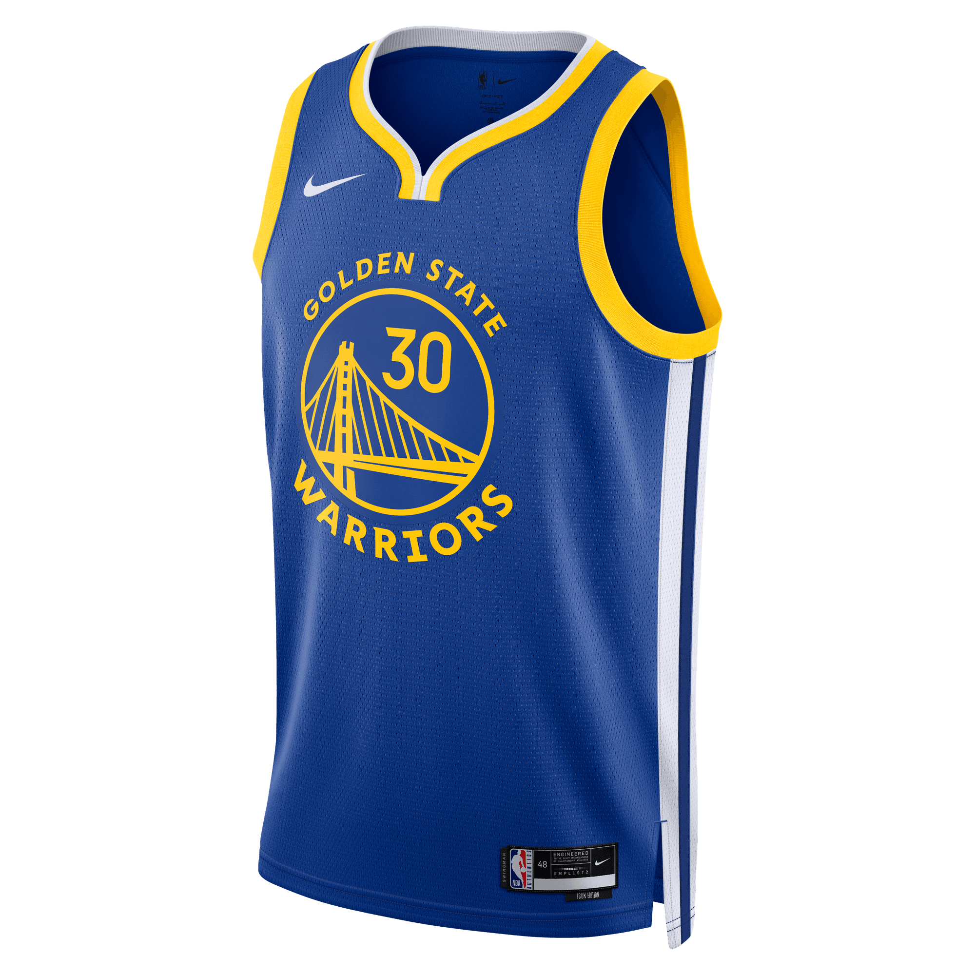 GOLDEN STATE WARRIORS ICON EDITION 2022/23 MEN'S NIKE DRI-FIT NBA SWINGMAN JERSEY