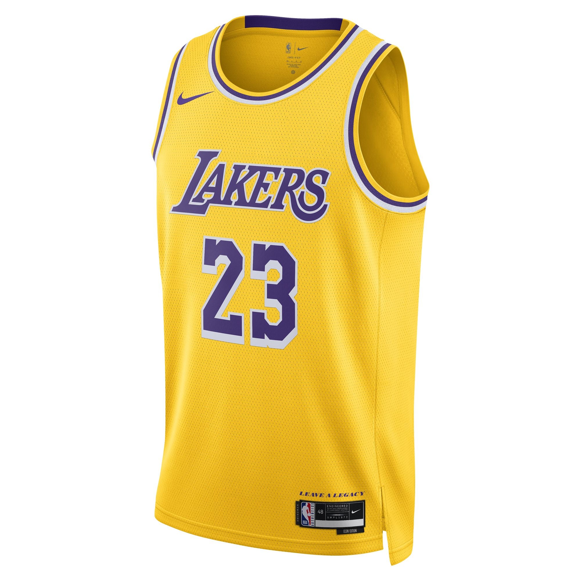 LOS ANGELES LAKERS ICON EDITION 2022/23 NIKE DRI-FIT NBA SWINGMAN JERSEY