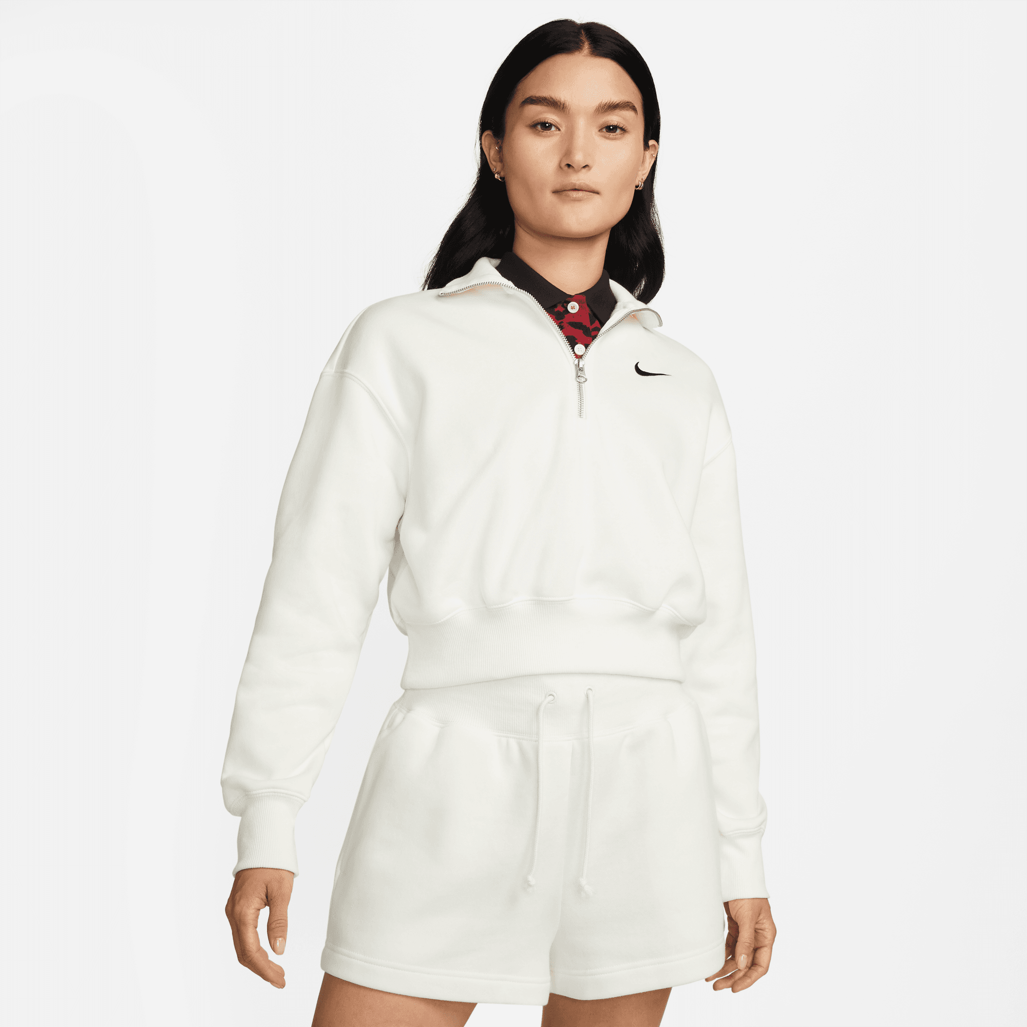 NIKE SPORTSWEAR PHOENIX FLEECE WOMEN'S OVERSIZED 1/2-ZIP CROP SWEATSHIRT