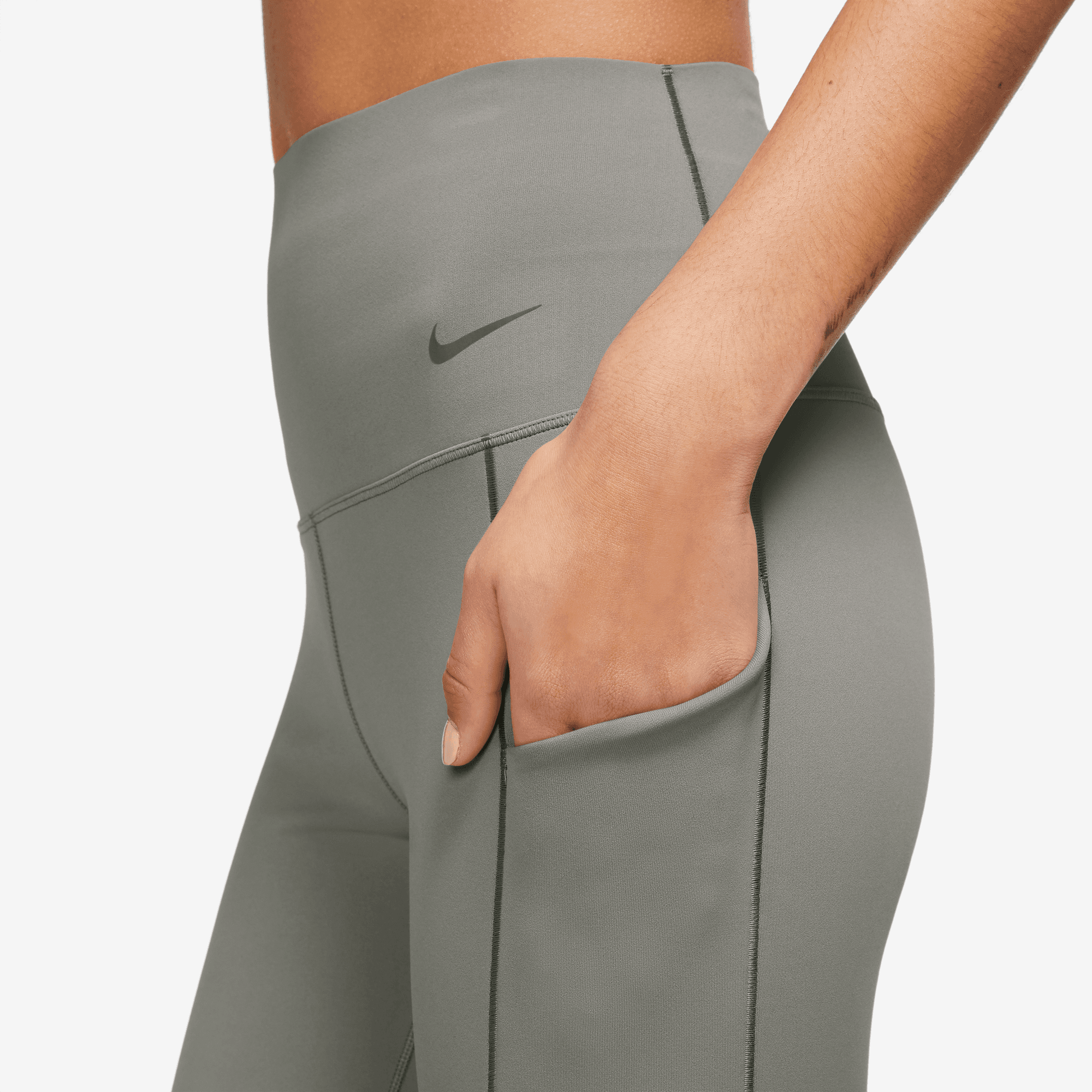 NIKE UNIVERSA WOMEN'S MEDIUM-SUPPORT HIGH-WAISTED LEGGINGS WITH POCKETS