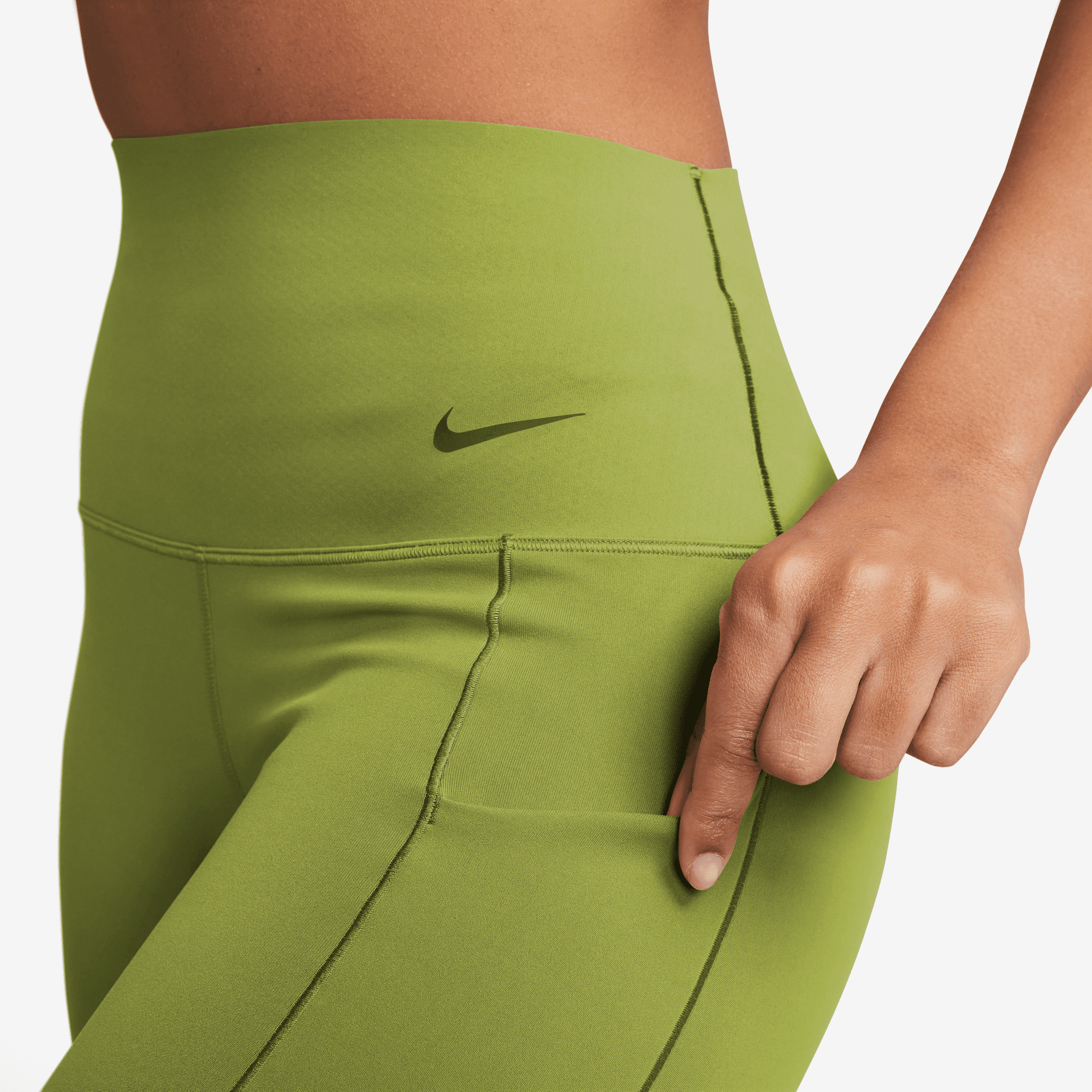 NIKE UNIVERSA WOMEN'S MEDIUM-SUPPORT HIGH-WAISTED LEGGINGS WITH POCKETS