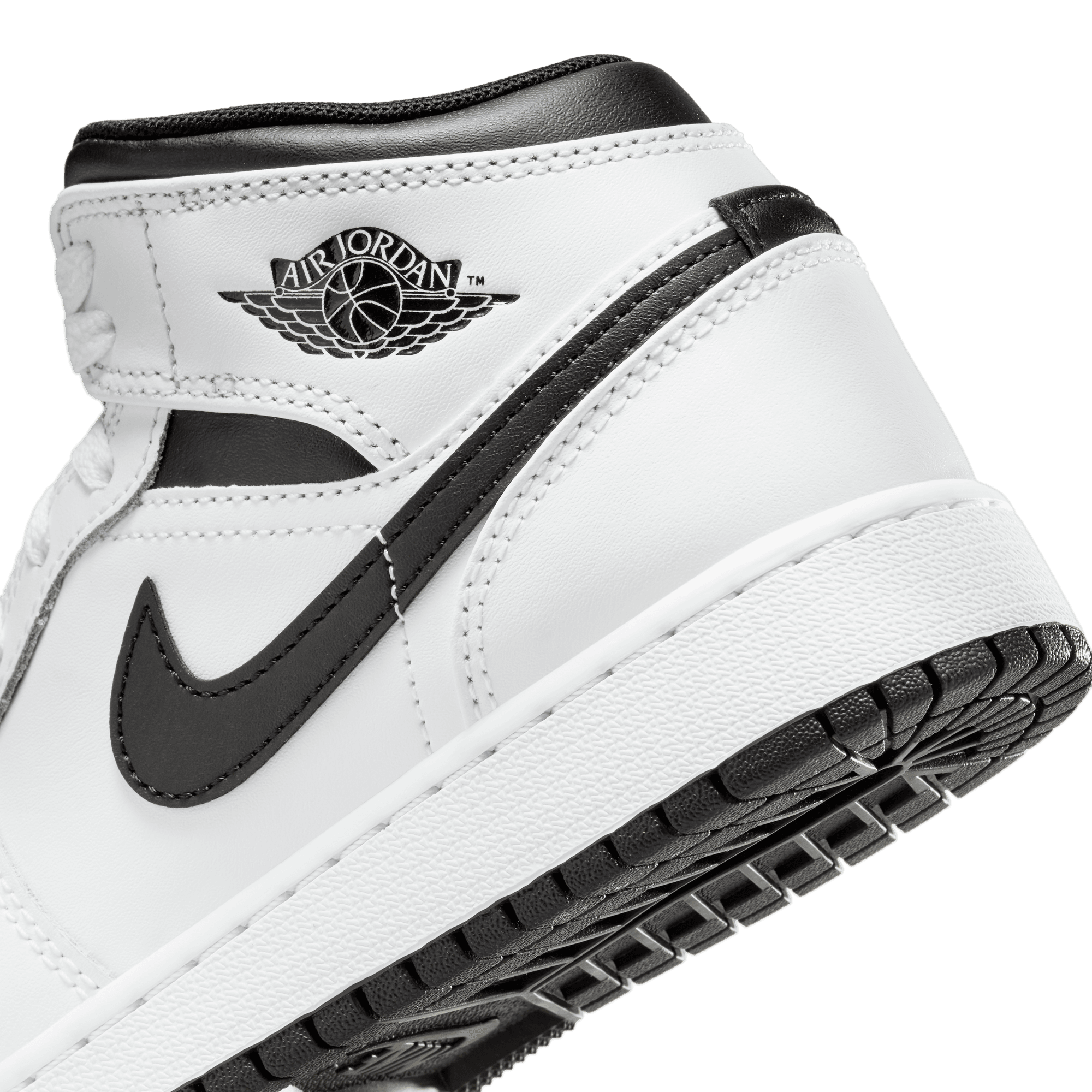 AIR JORDAN 1 MID BIG KIDS SHOES WHITE BLACK WHITE BLACK Park Access