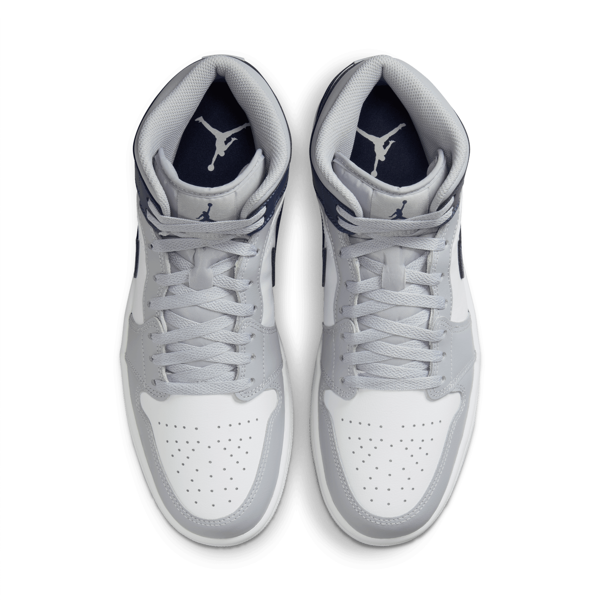 AIR JORDAN 1 MID MEN'S SHOES WHITE/MIDNIGHT NAVY-WOLF GREY – Park Access