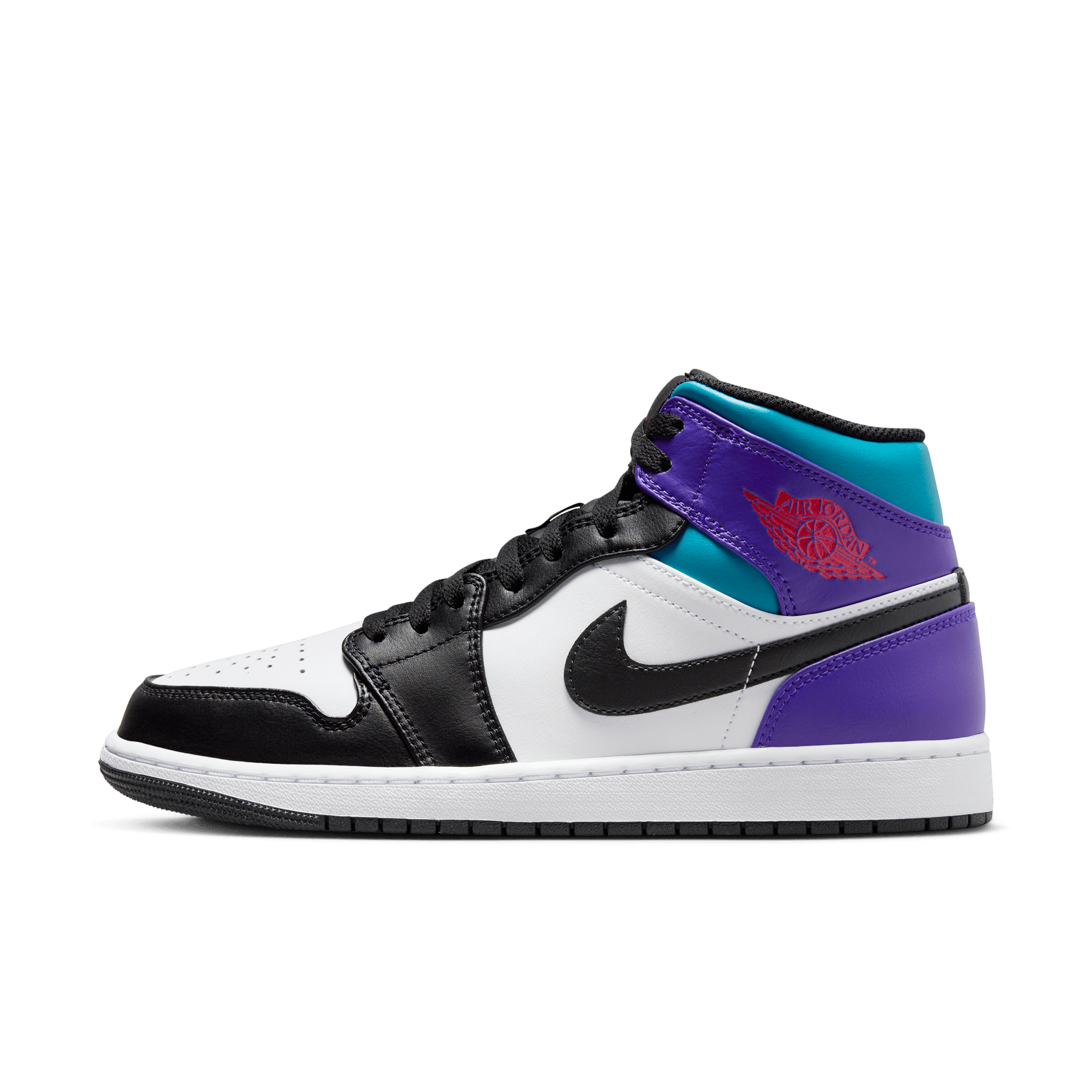 AIR JORDAN 1 MID MEN S SHOES WHITE BLACK BRIGHT CONCORD TRUE RED