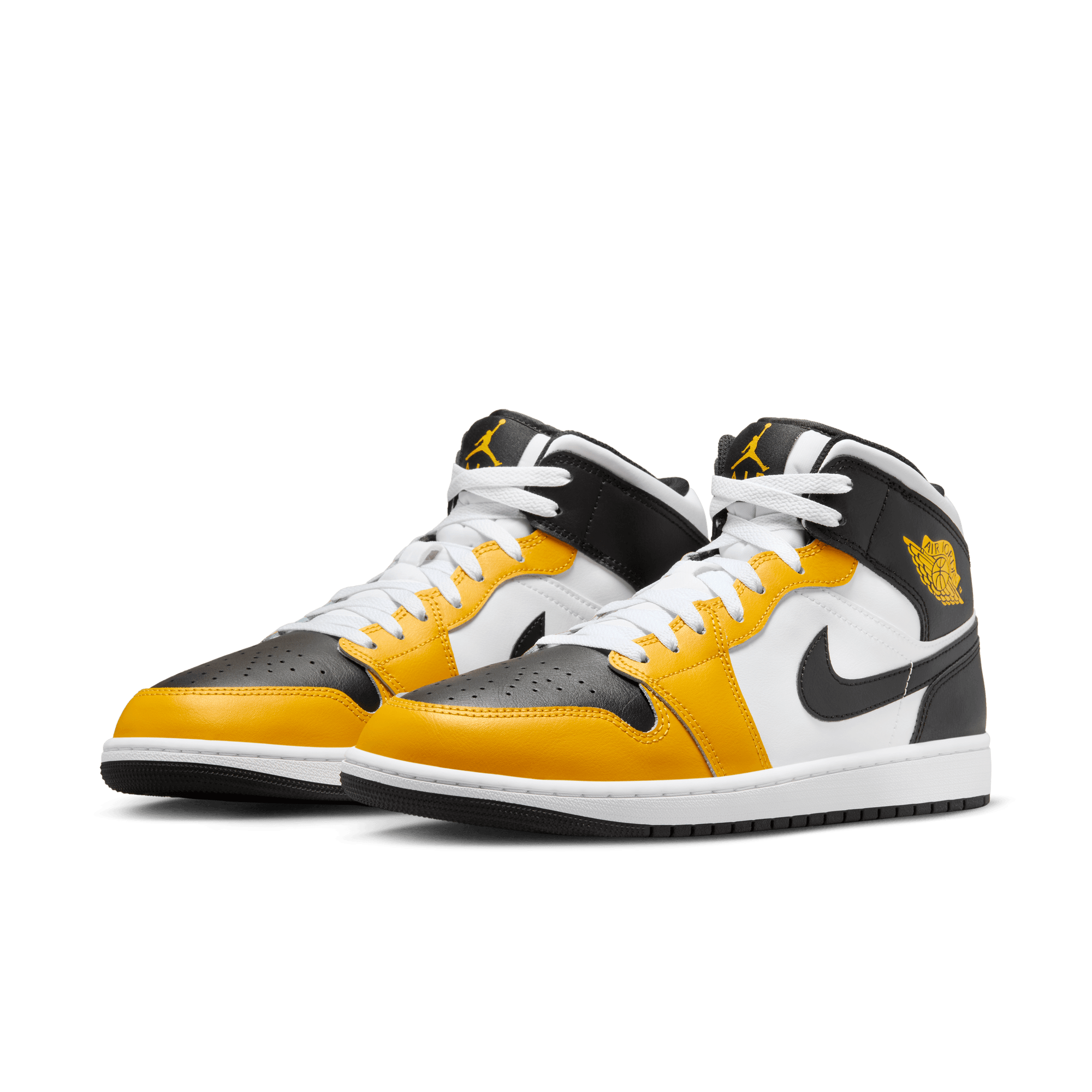 AIR JORDAN 1 MID MEN S SHOES YELLOW OCHRE BLACK WHITE YELLOW OCHRE
