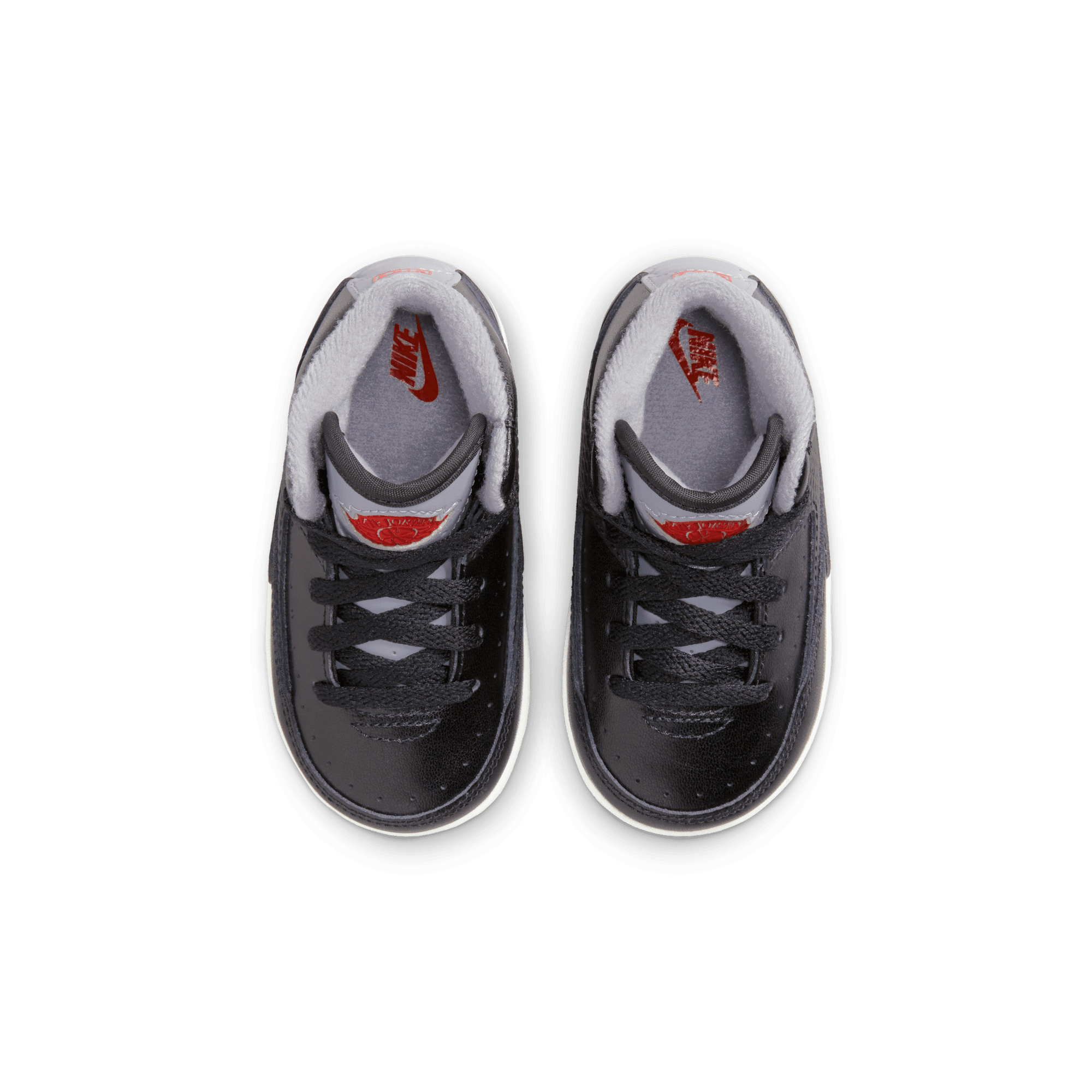 JORDAN 2 RETRO BABY/TODDLER SHOES BLACK/CEMENT GREYFIRE REDSAIL