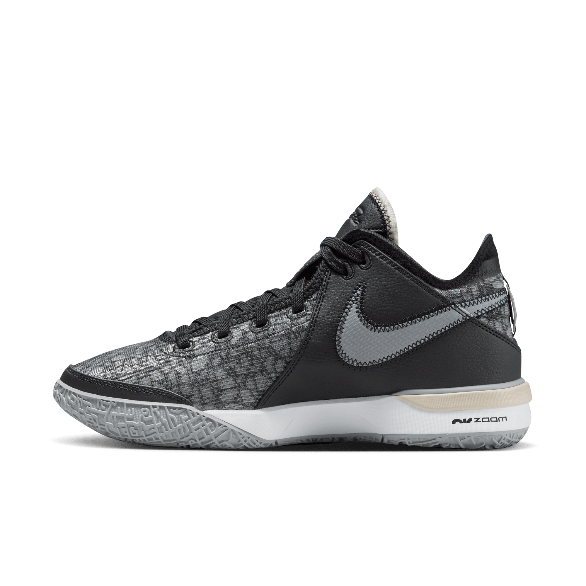 Black and top grey basketball shoes