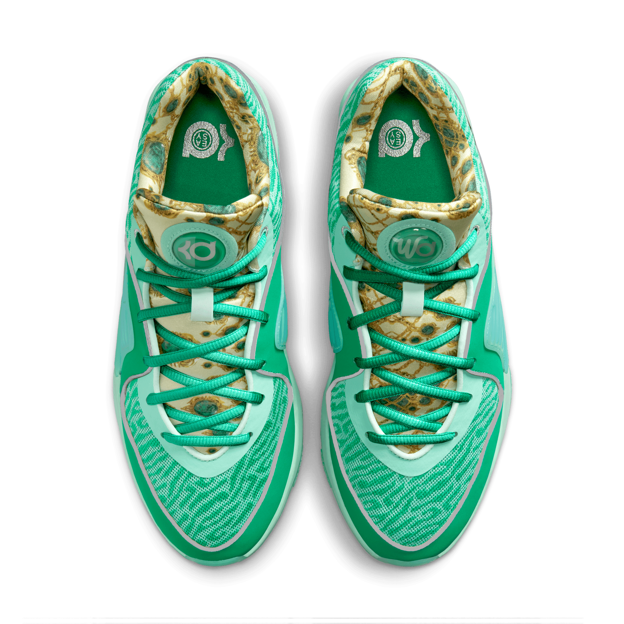 KD16 EP BASKETBALL SHOES MINT FOAM METALLIC SILVER EMERALD RISE